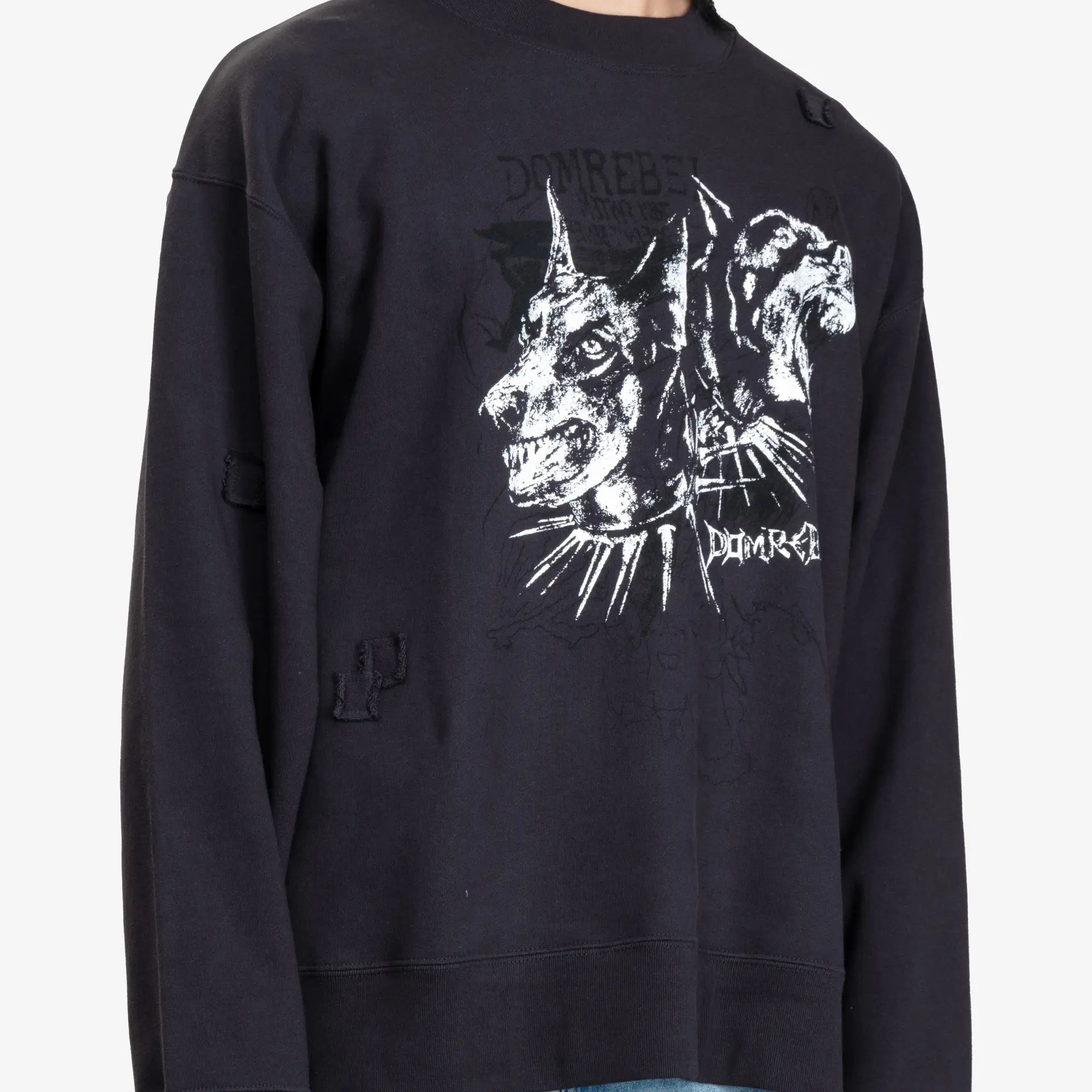 Dom Rebel Puppy Sweatshirt Old Black - 5