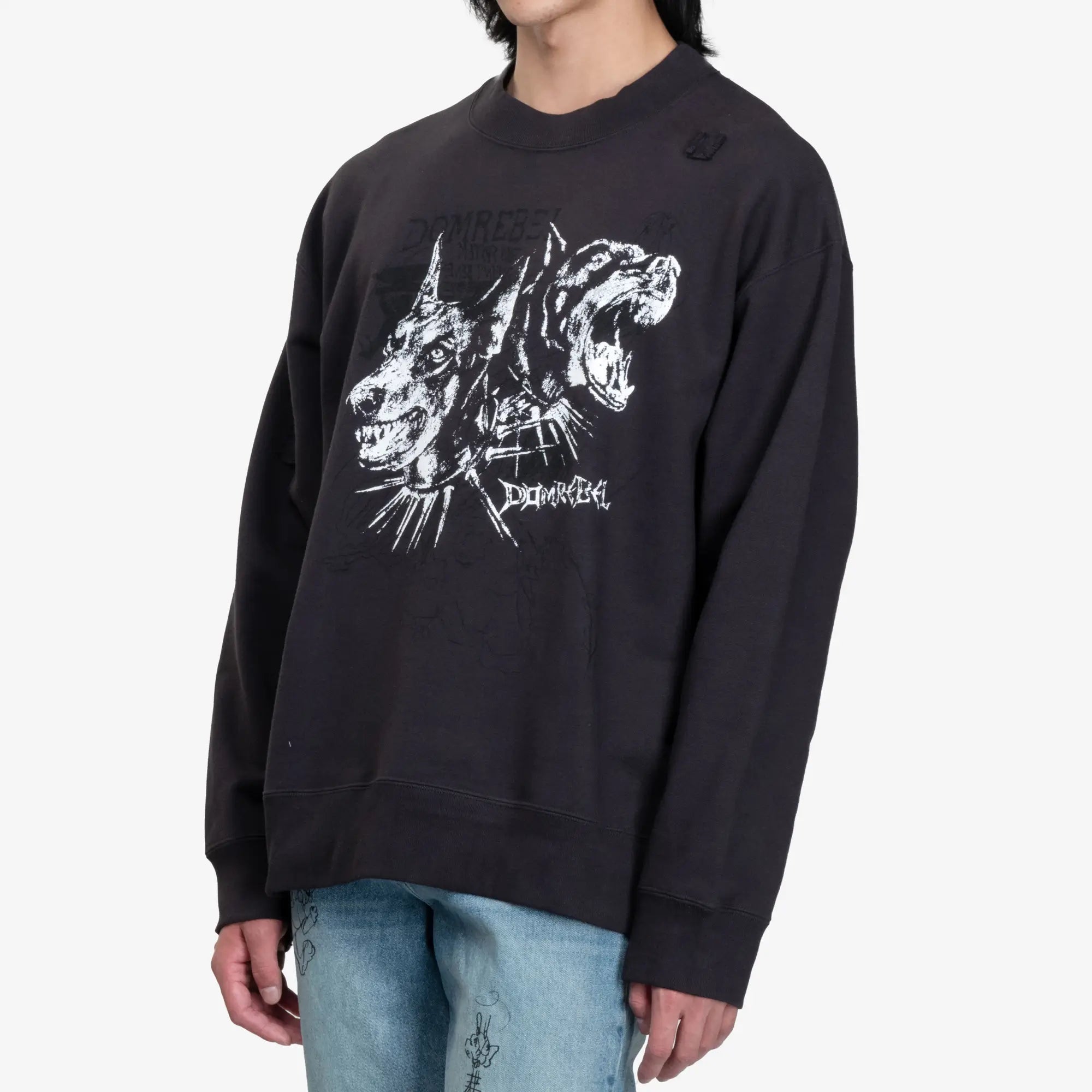 Dom Rebel Puppy Sweatshirt Old Black - 3