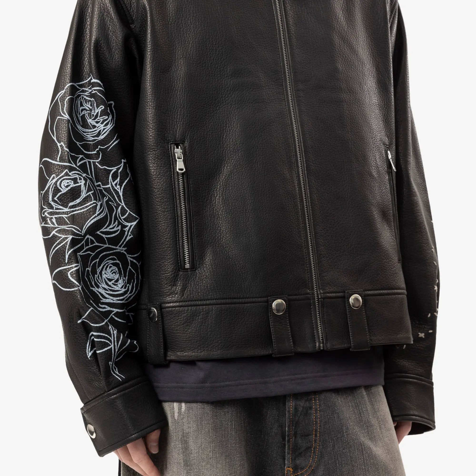 Dom Rebel Roses Leather Jacket Black - 6