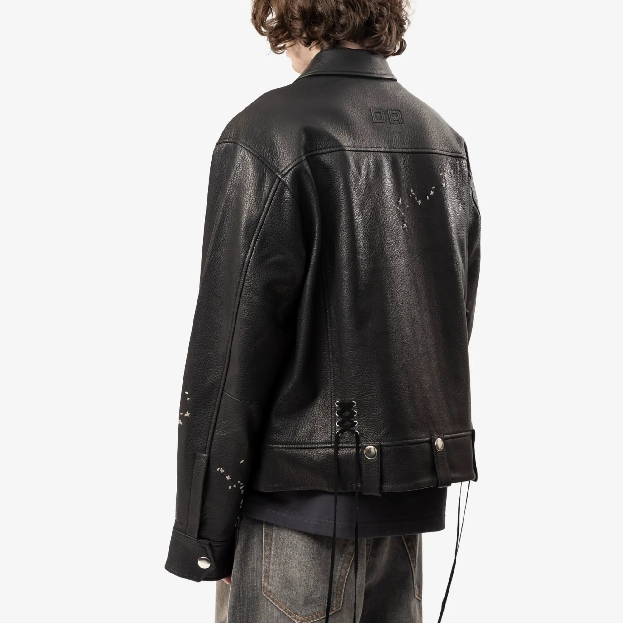 Dom Rebel Roses Leather Jacket Black - 4