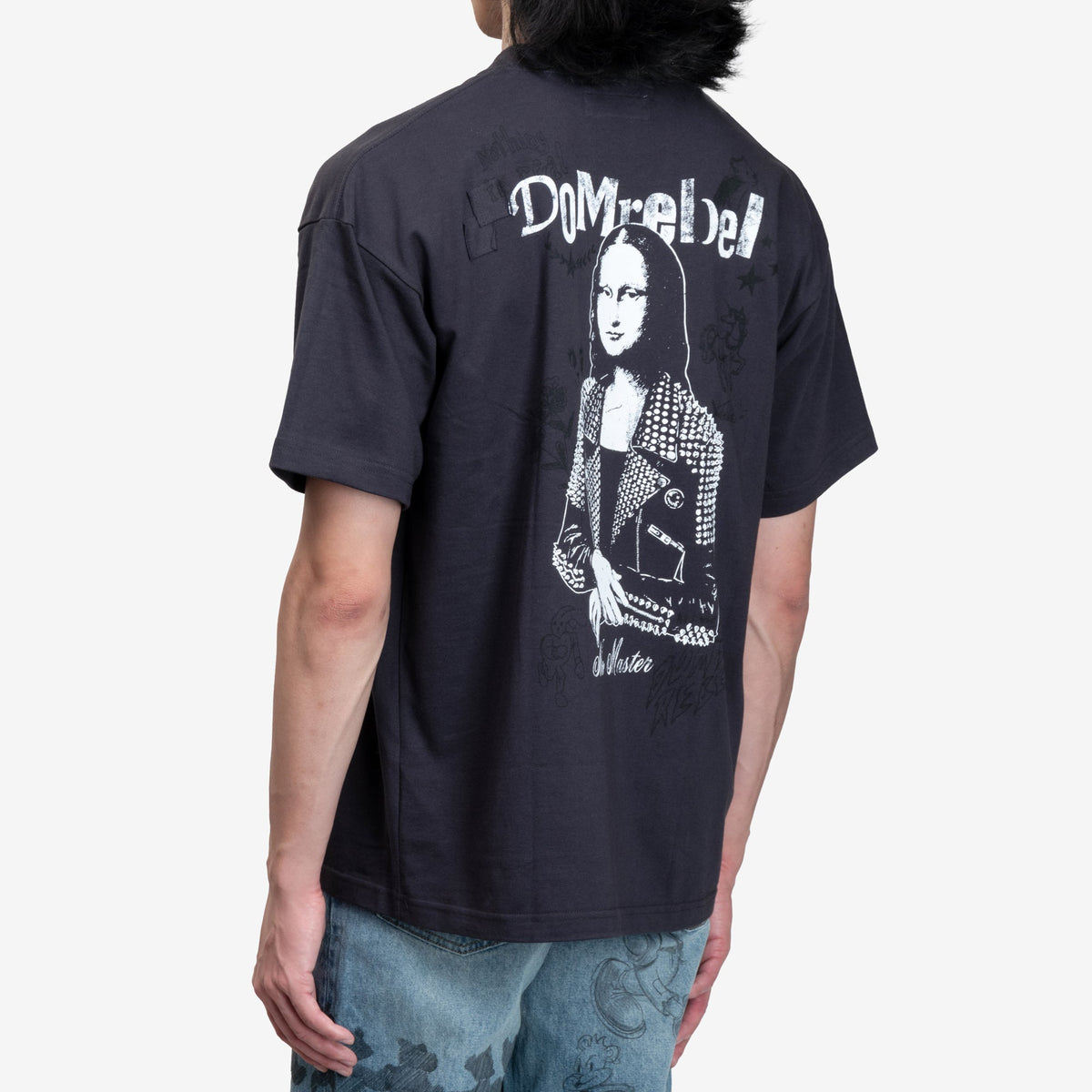 Dom Rebel She is Her Crystal T-Shirt Old Black-4