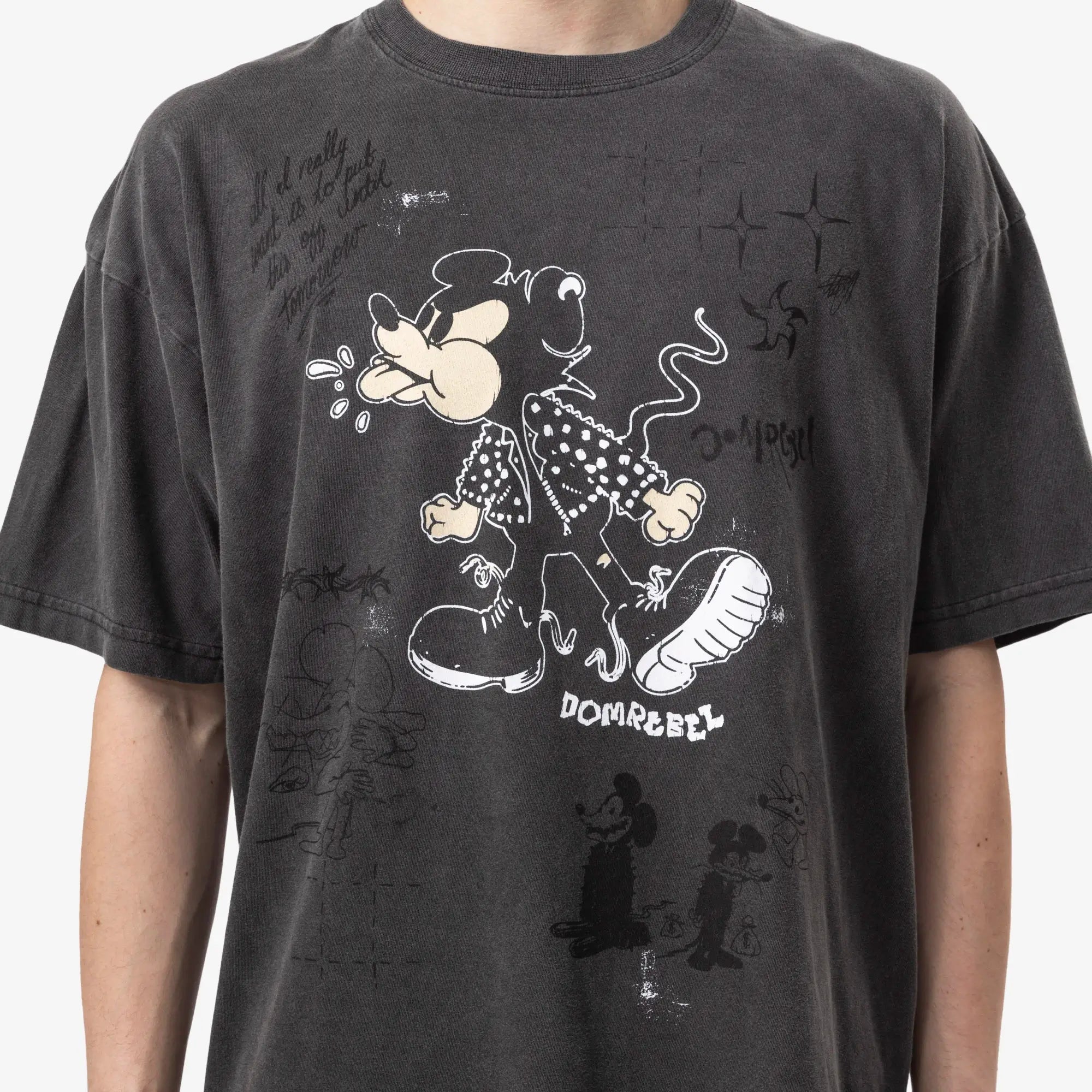 Dom Rebel Spit T-Shirt Faded Black - 5