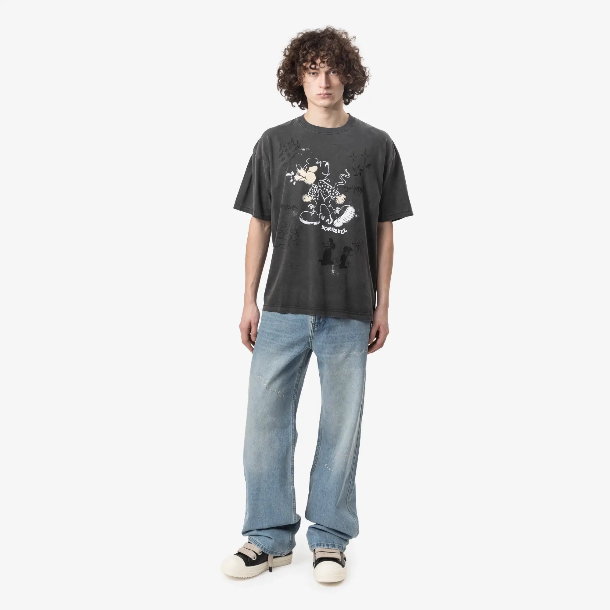 Dom Rebel Spit T-Shirt Faded Black - 2