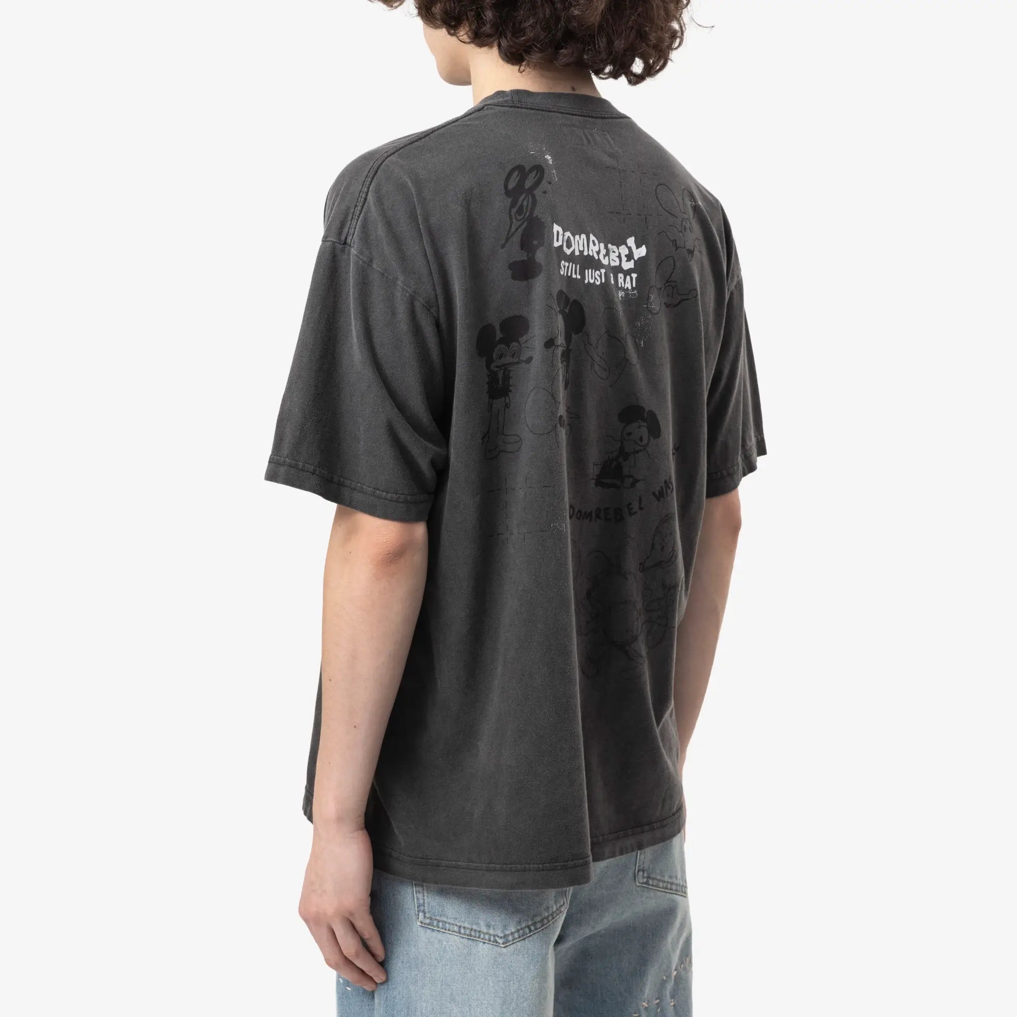 Dom Rebel Spit T-Shirt Faded Black - 4