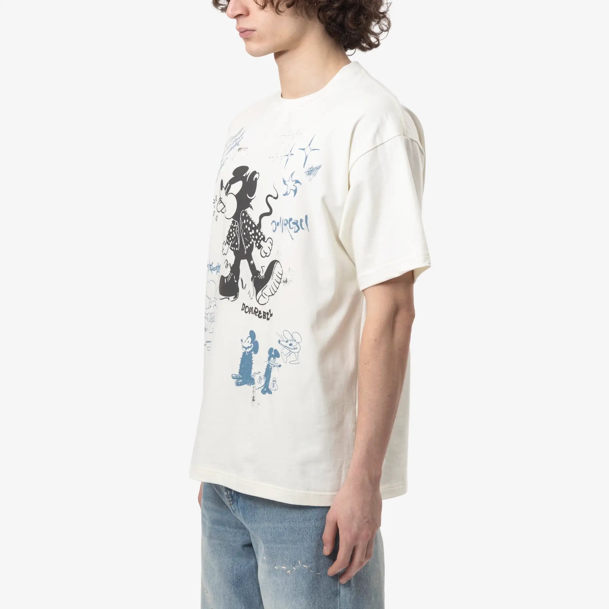 Dom Rebel Spit T-Shirt Old White - 3