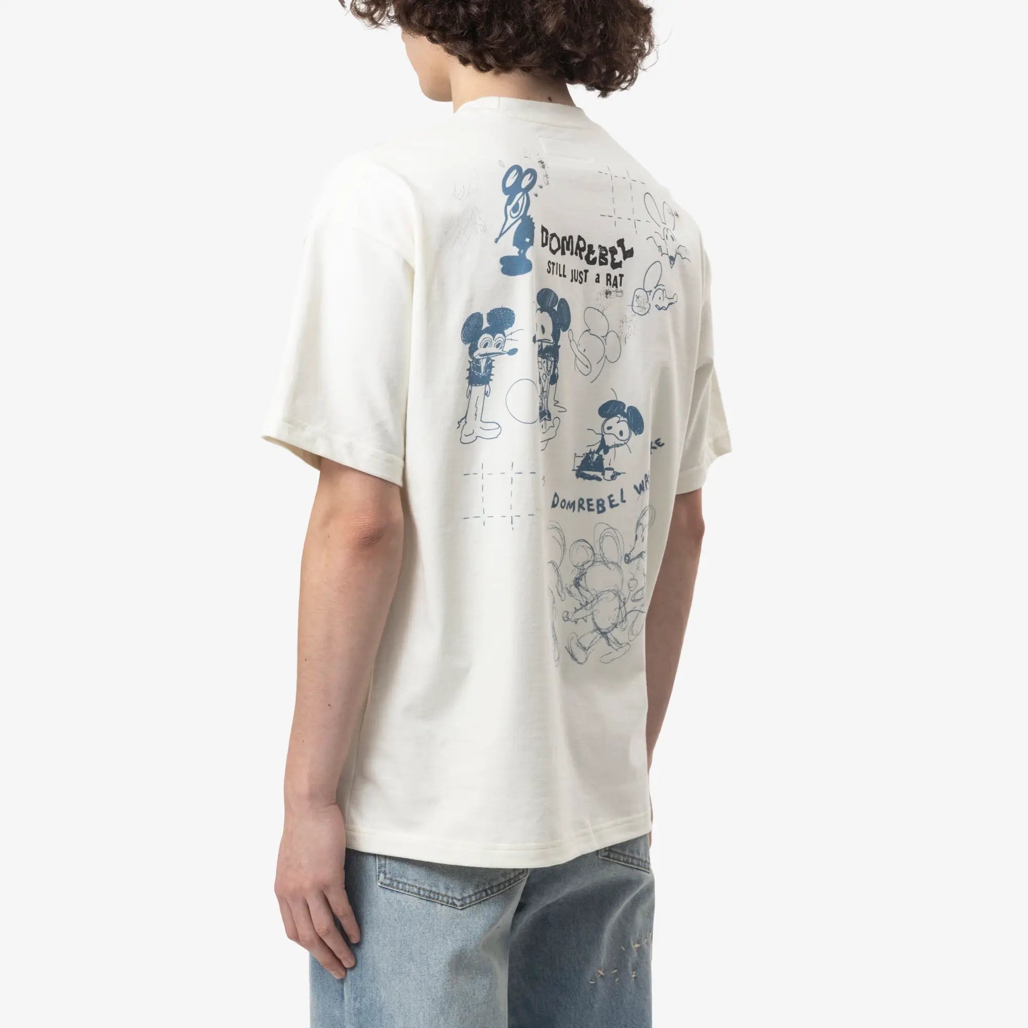 Dom Rebel Spit T-Shirt Old White - 4