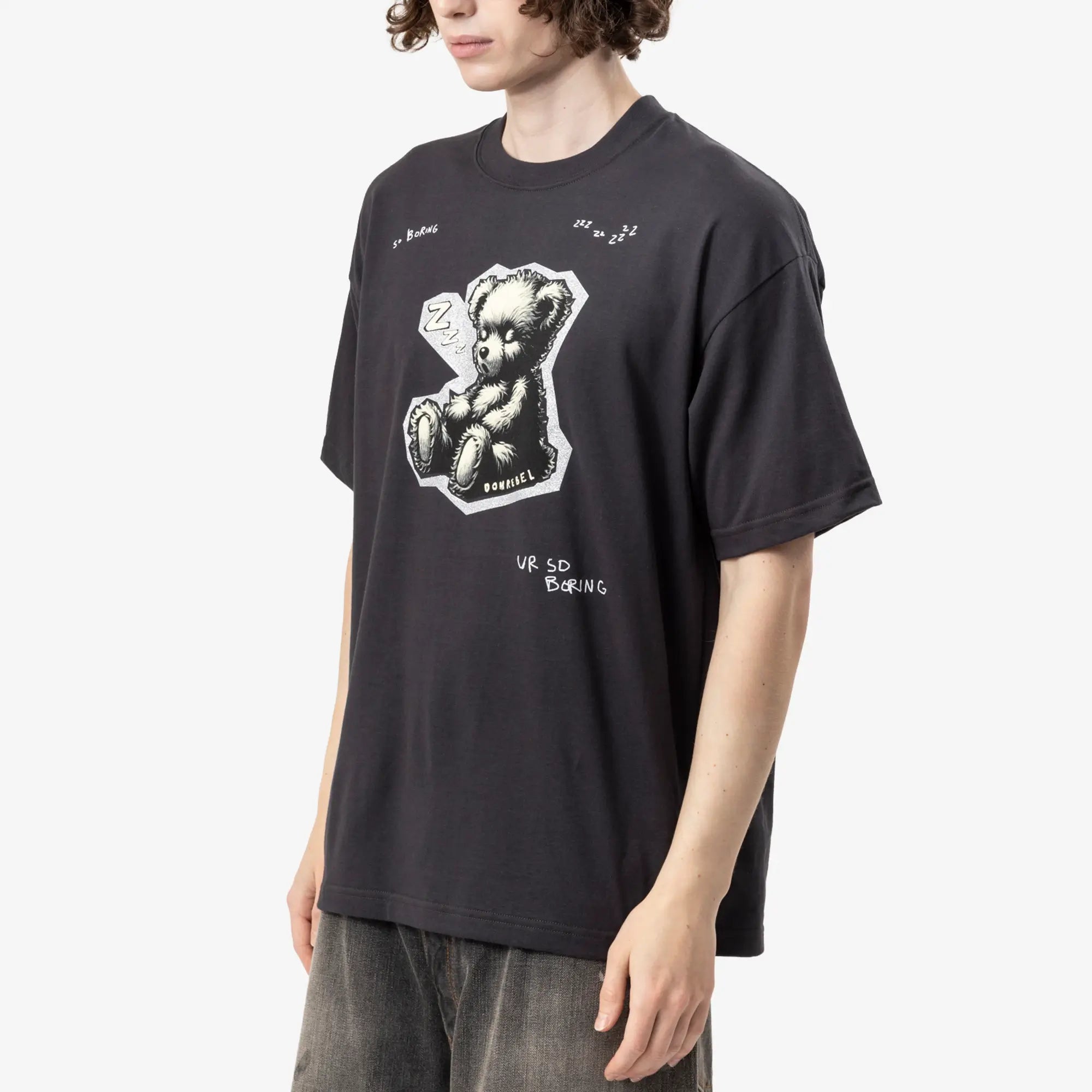 Dom Rebel ZZZ Bear T-Shirt Old Black - 3