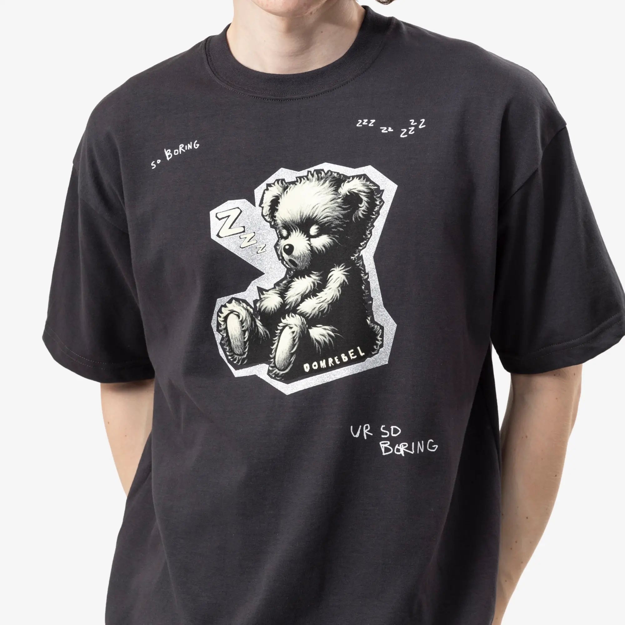 Dom Rebel ZZZ Bear T-Shirt Old Black - 5