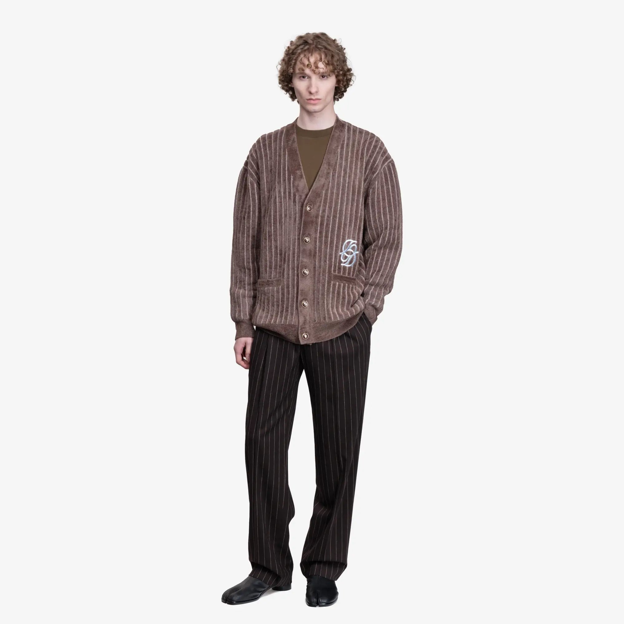 Drôle de Monsieur Le Cardigan Monogramme Khaki - 2