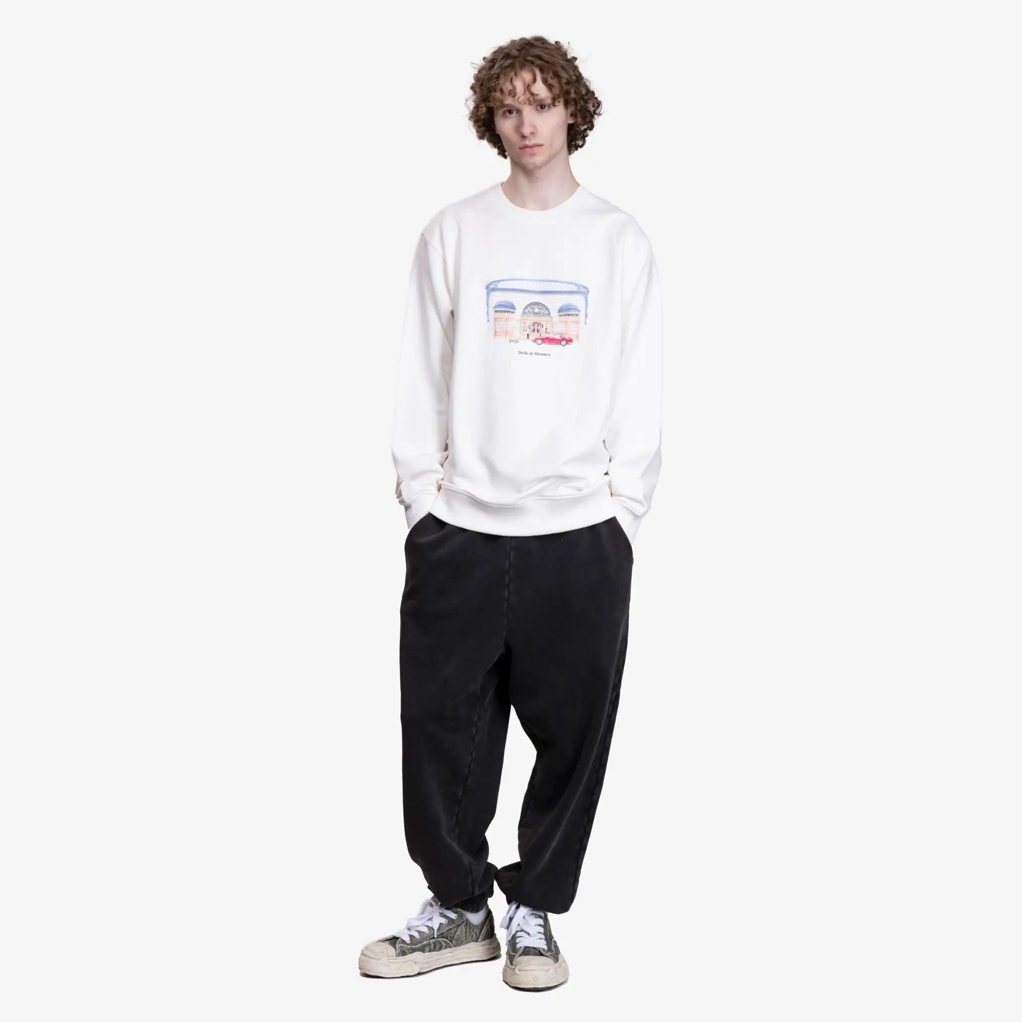 Drôle de Monsieur Le Sweatshirt Drole Palace Off White - 2
