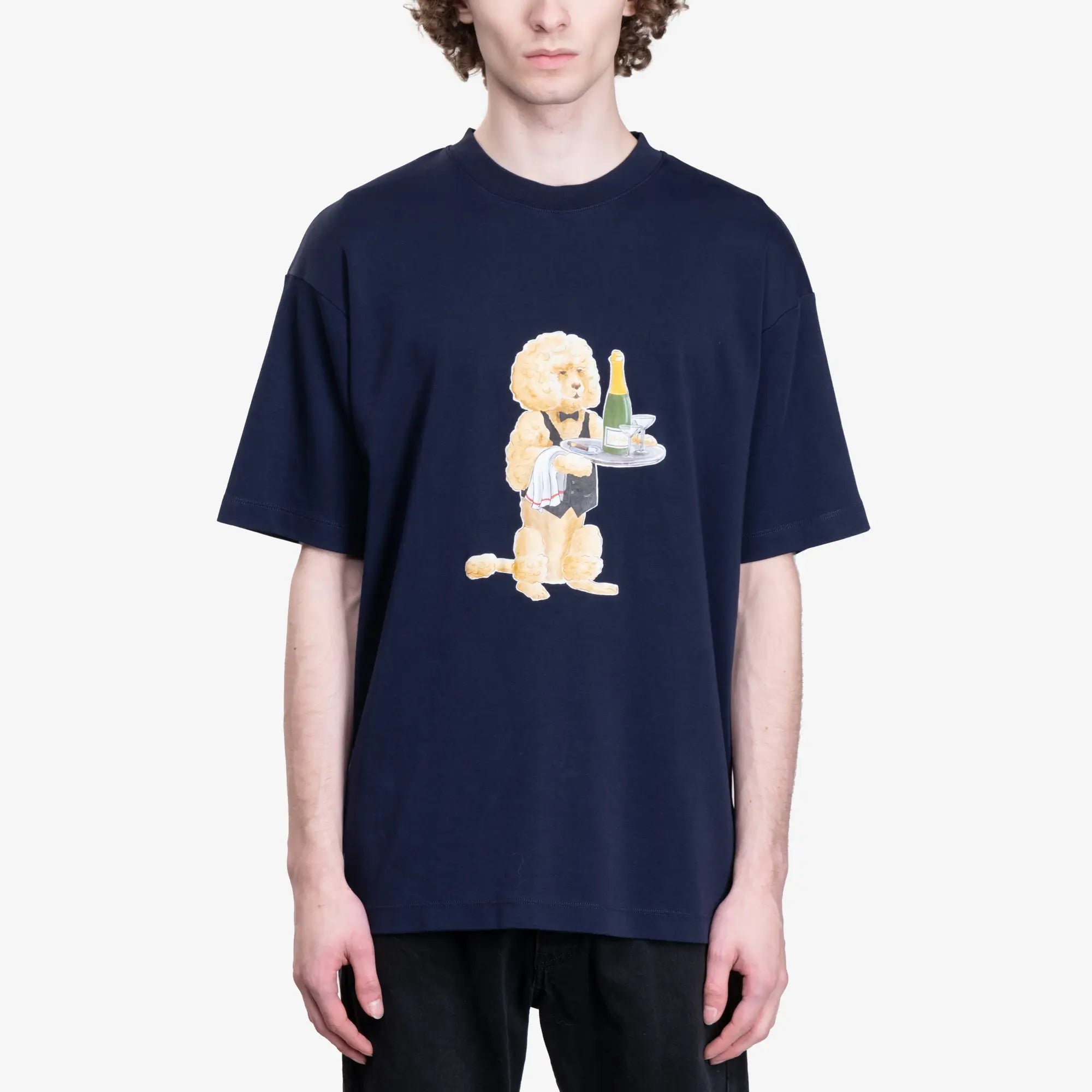 Drôle de Monsieur Le T-Shirt Poodle Navy - 1