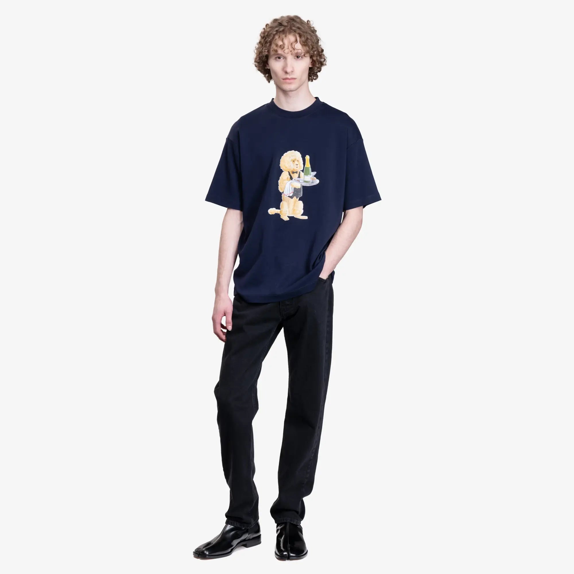 Drôle de Monsieur Le T-Shirt Poodle Navy - 2