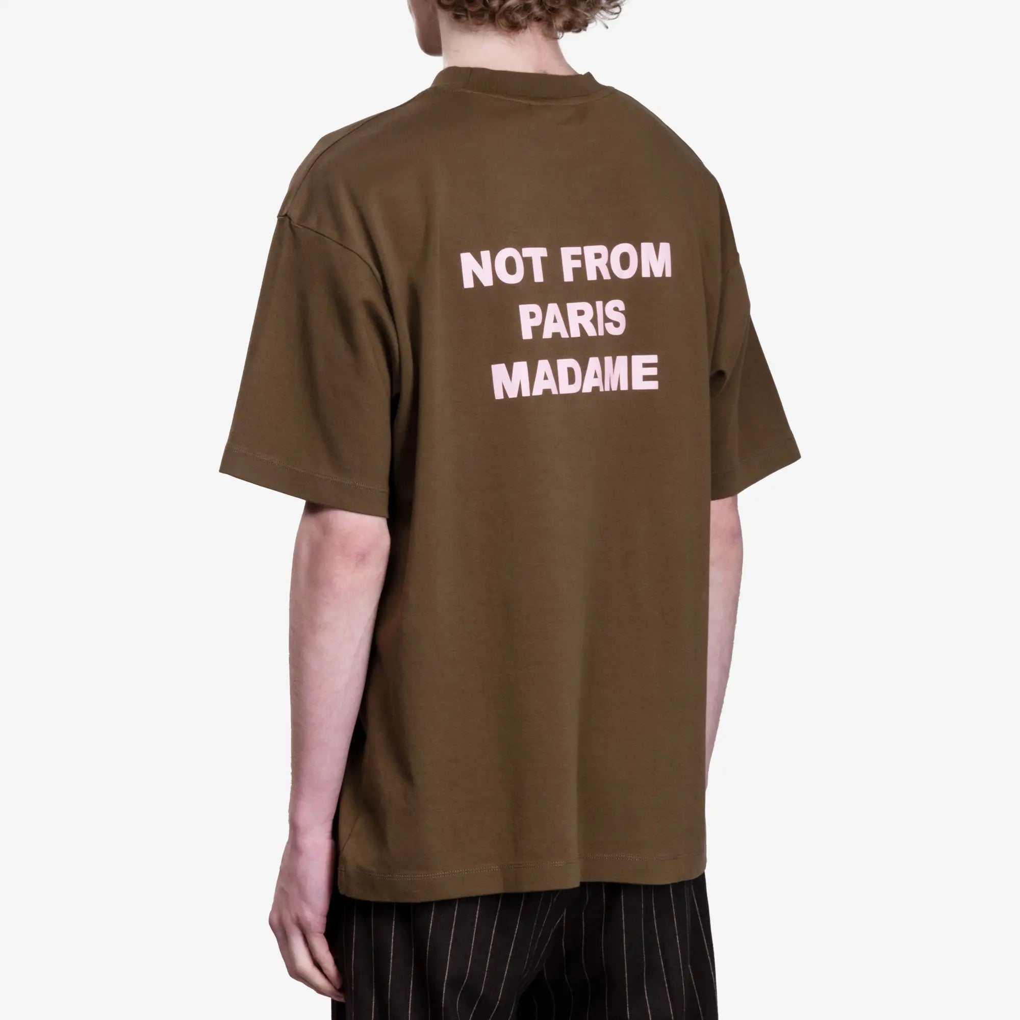 Drôle de Monsieur Le T-shirt Slogan Khaki - 4