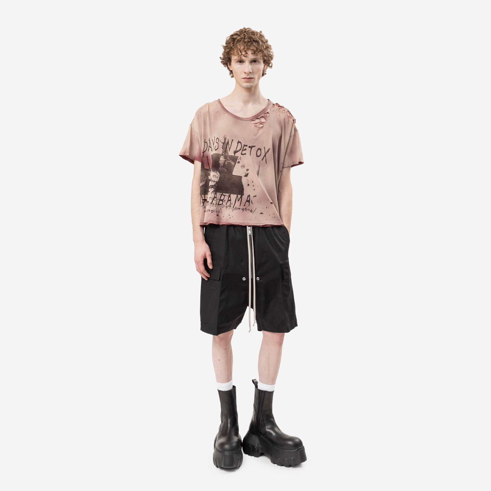 Enfants Riches Deprimes 13 Days in Detox T-Shirt Destroyed Brown-2