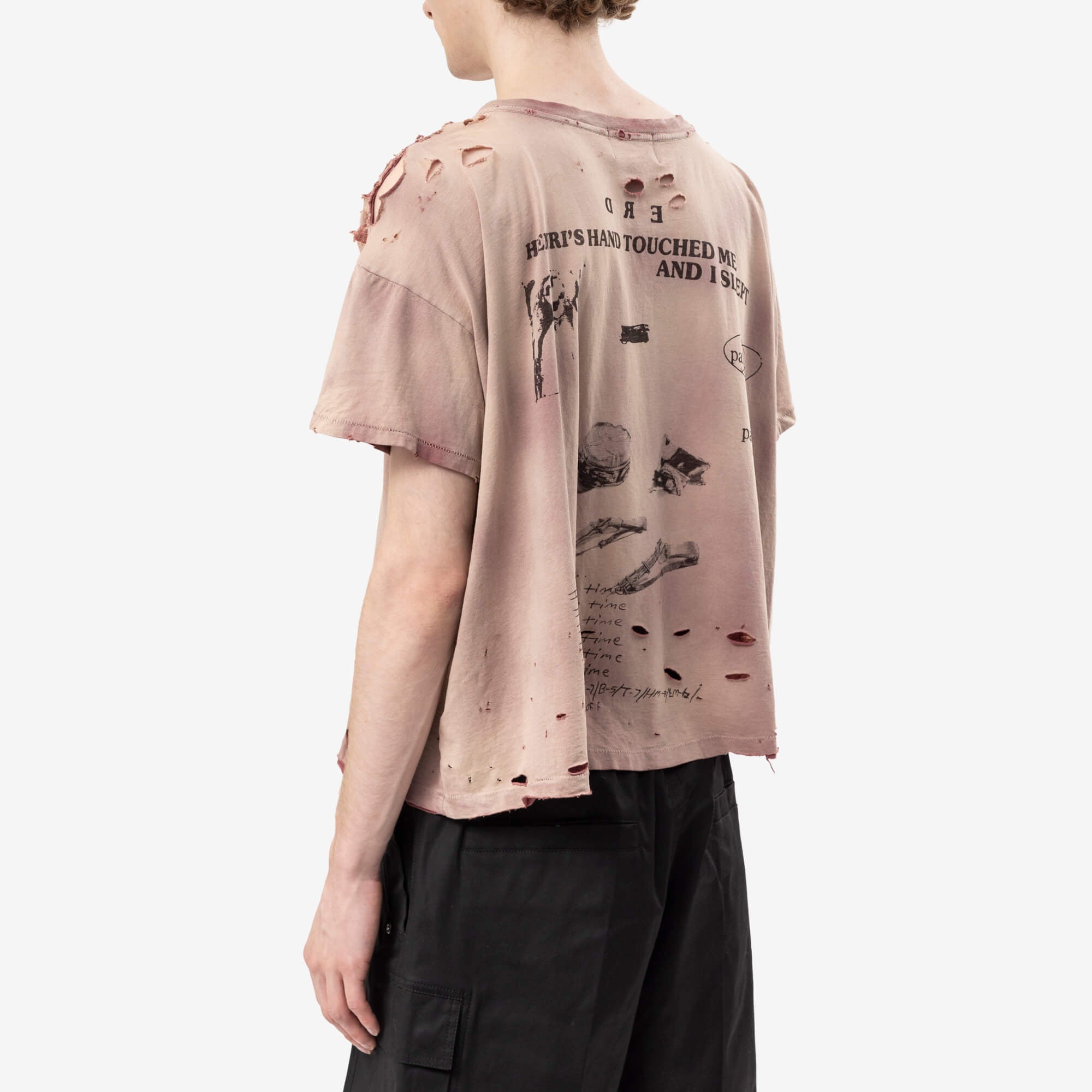 Enfants Riches Deprimes 13 Days in Detox T-Shirt Destroyed Brown-4