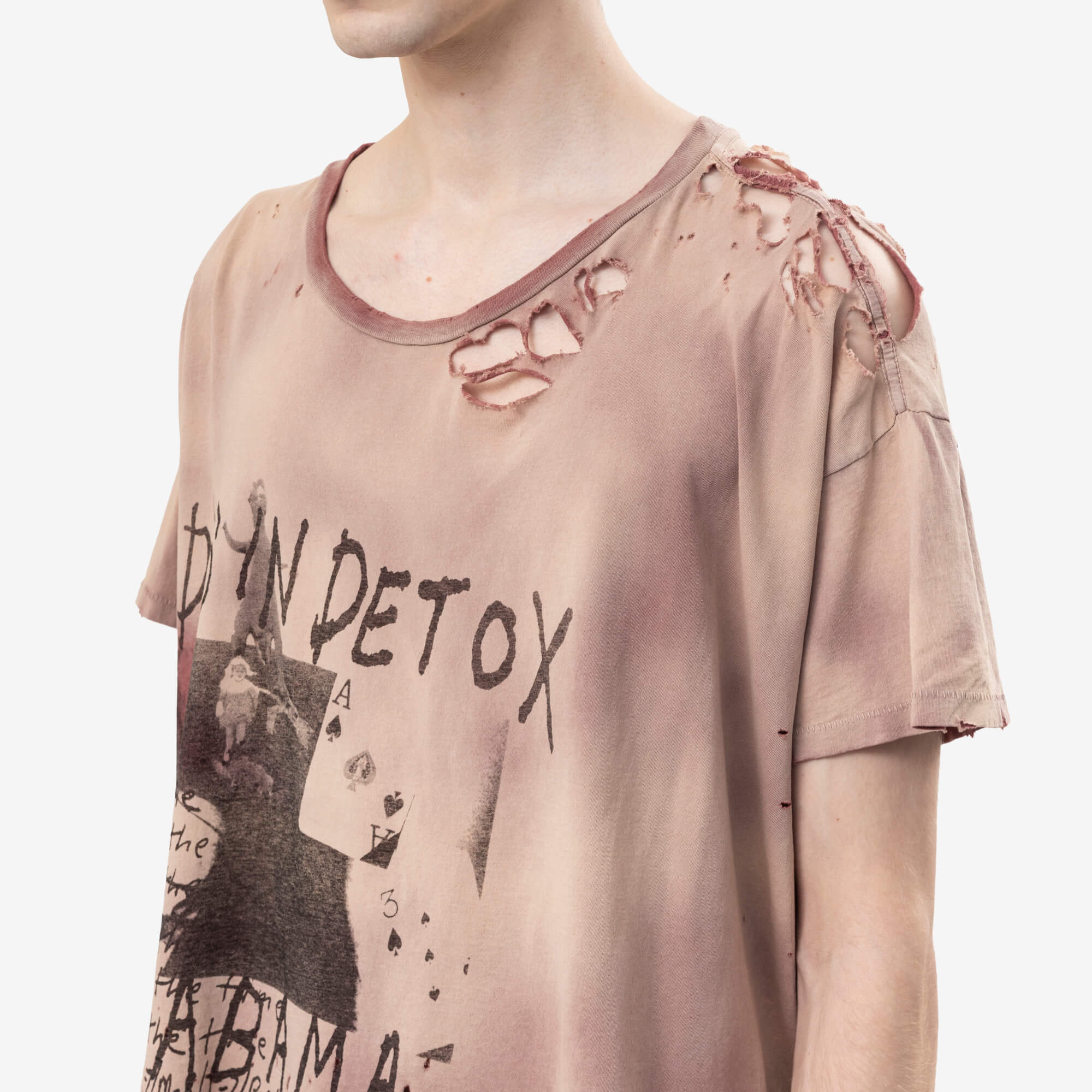 Enfants Riches Deprimes 13 Days in Detox T-Shirt Destroyed Brown-5