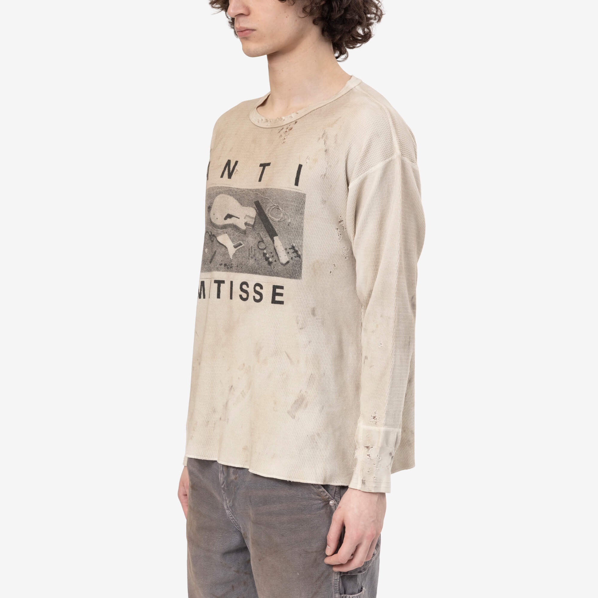 Enfants Riches Deprimes Anti Matisse Thermal LS T-Shirt Dirty White - 3