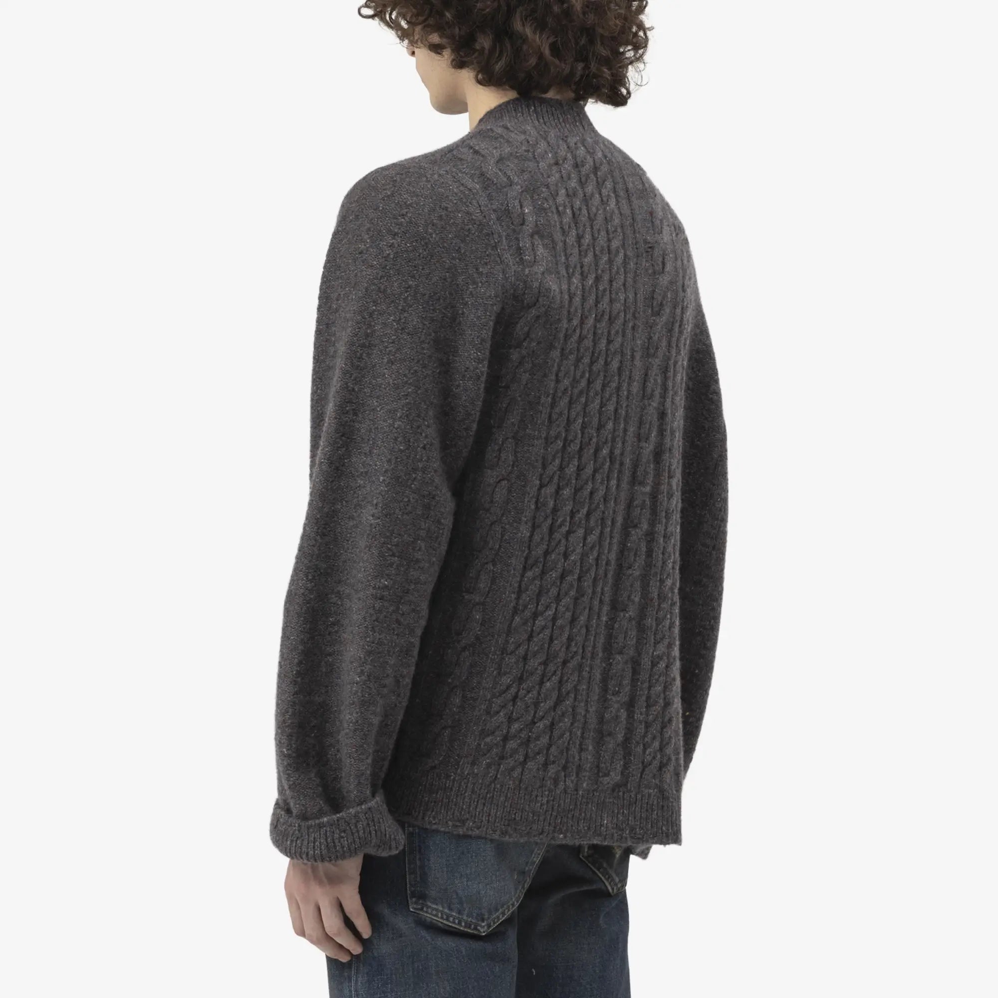 Enfants Riches Deprimes Asymmetrical Cardigan Tweed Gray - 4