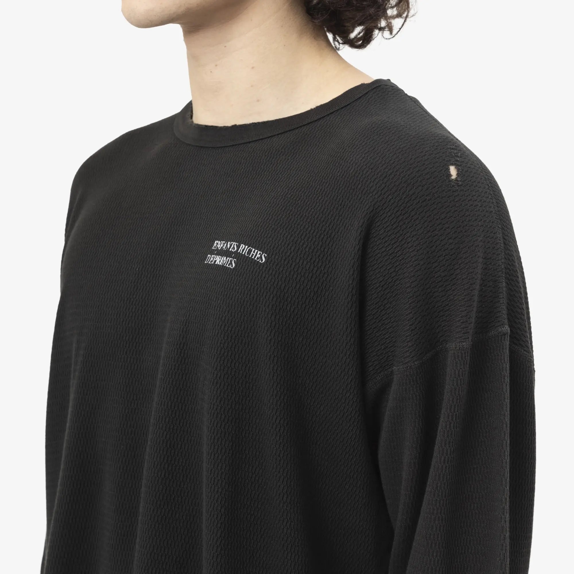 Enfants Riches Deprimes Classic Logo Distressed LS Thermal Charcoal - 5