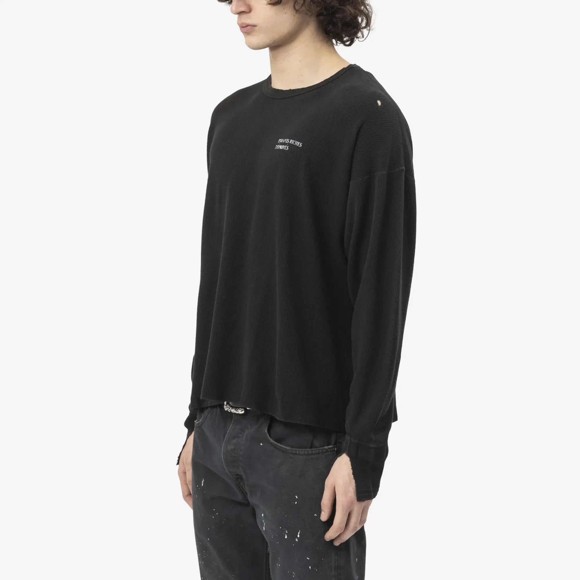 Enfants Riches Deprimes Classic Logo Distressed LS Thermal Charcoal - 3