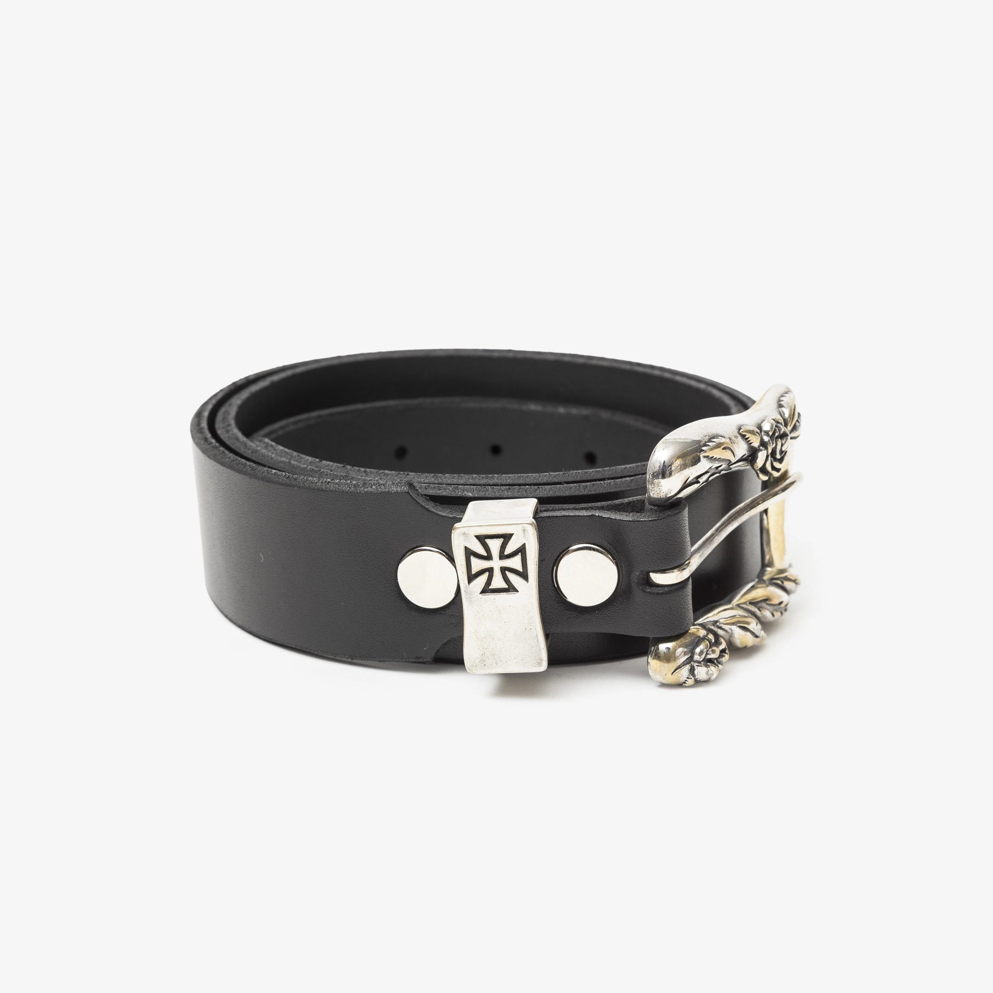 Enfants Riches Deprimes Classic Rose Buckle Belt Black - 2