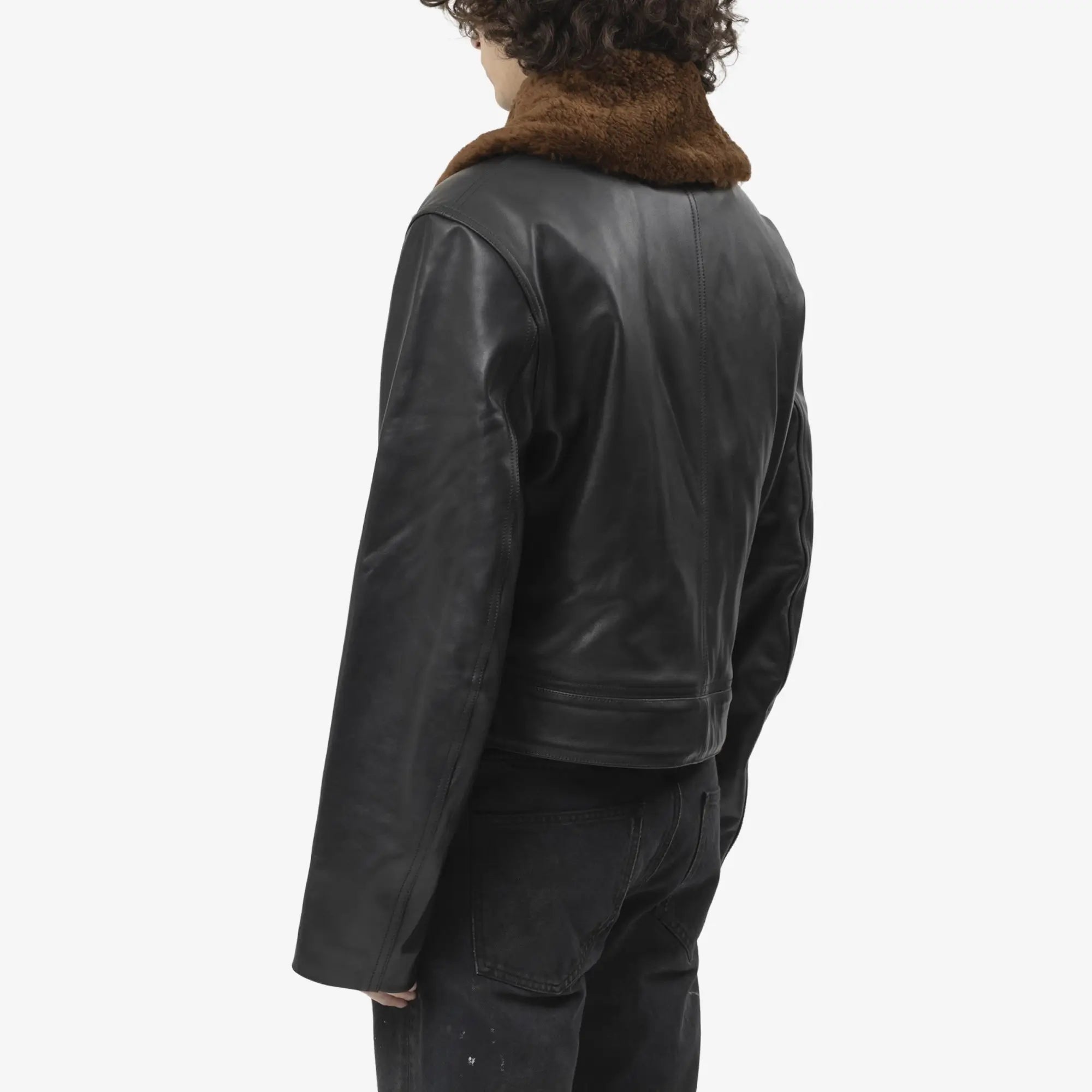 Enfants Riches Deprimes Hot Rod Shearling Collar Jacket Black - 4