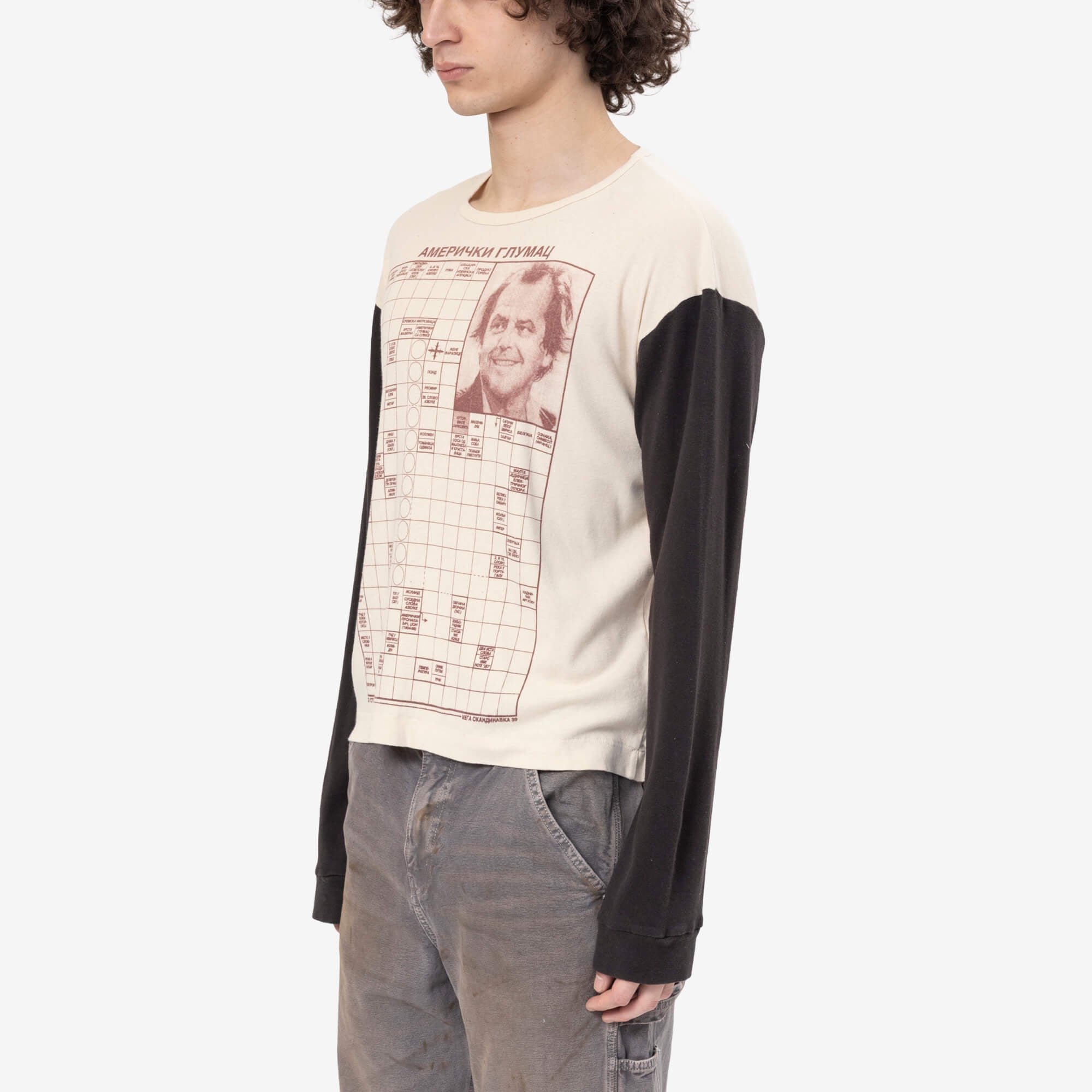 Enfants Riches Deprimes Jack Serbian Fantasy LS T-Shirt Cream/Black - 3
