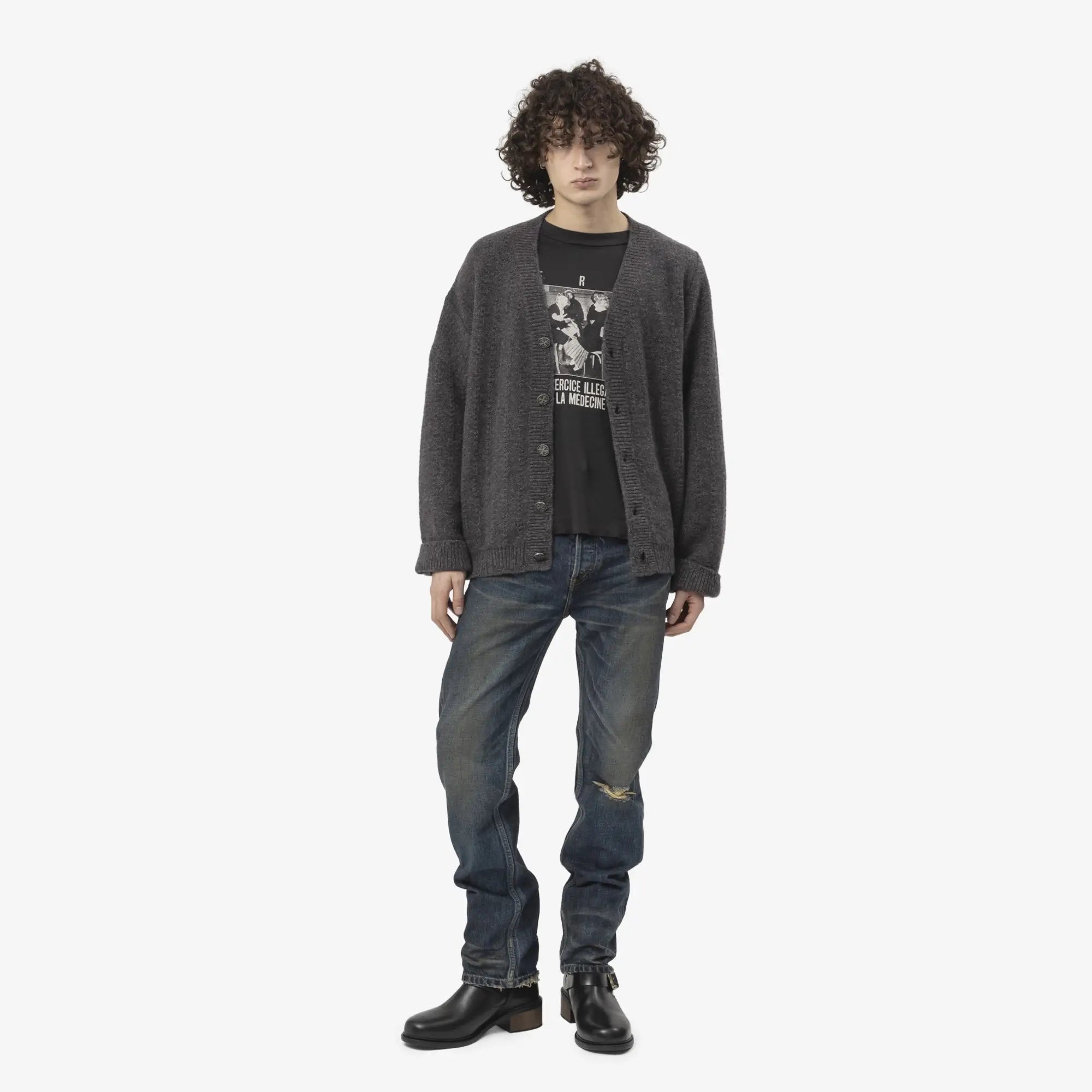 Enfants Riches Deprimes Medicine Raglan T-Shirt Faded Black - 2