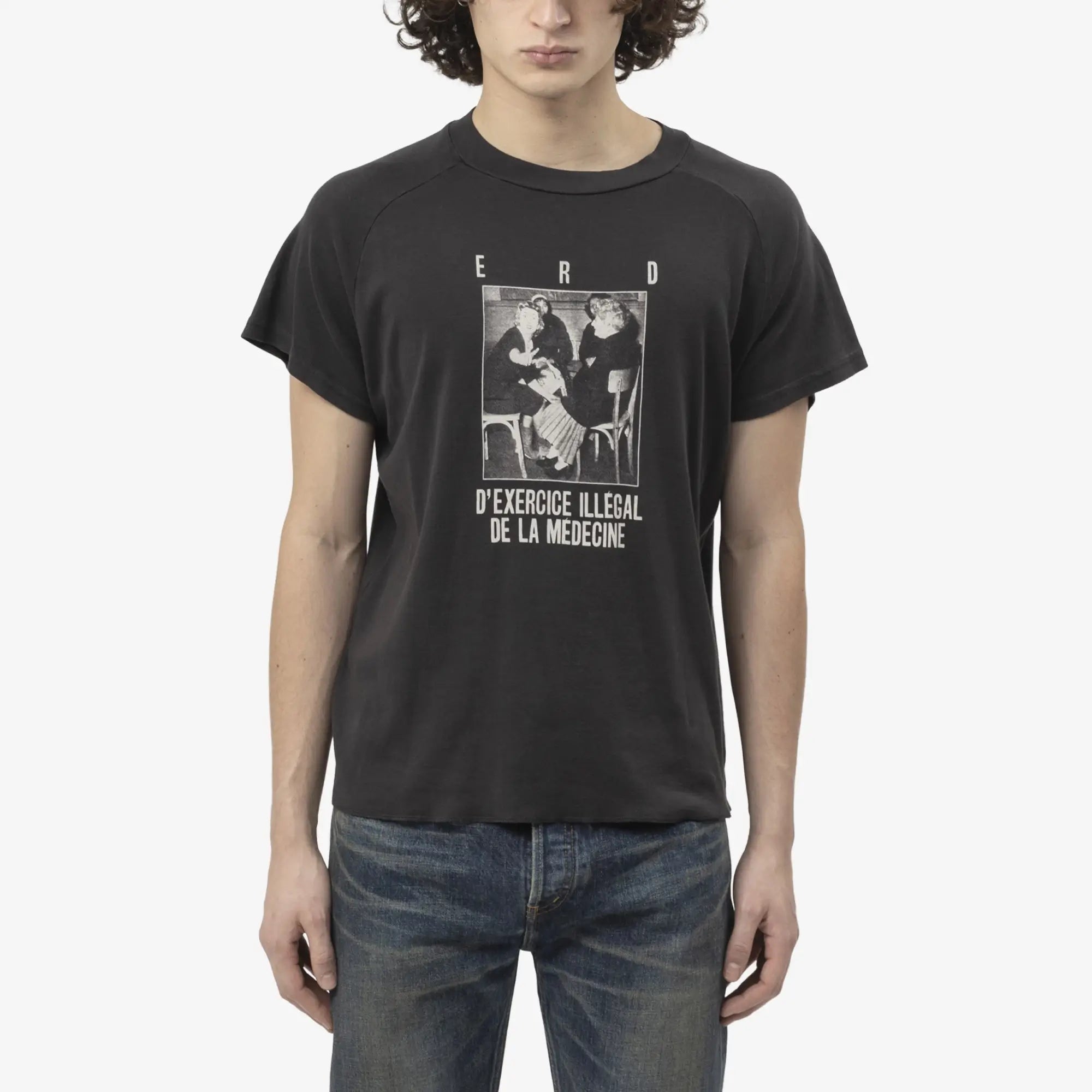 Enfants Riches Deprimes Medicine Raglan T-Shirt Faded Black - 1