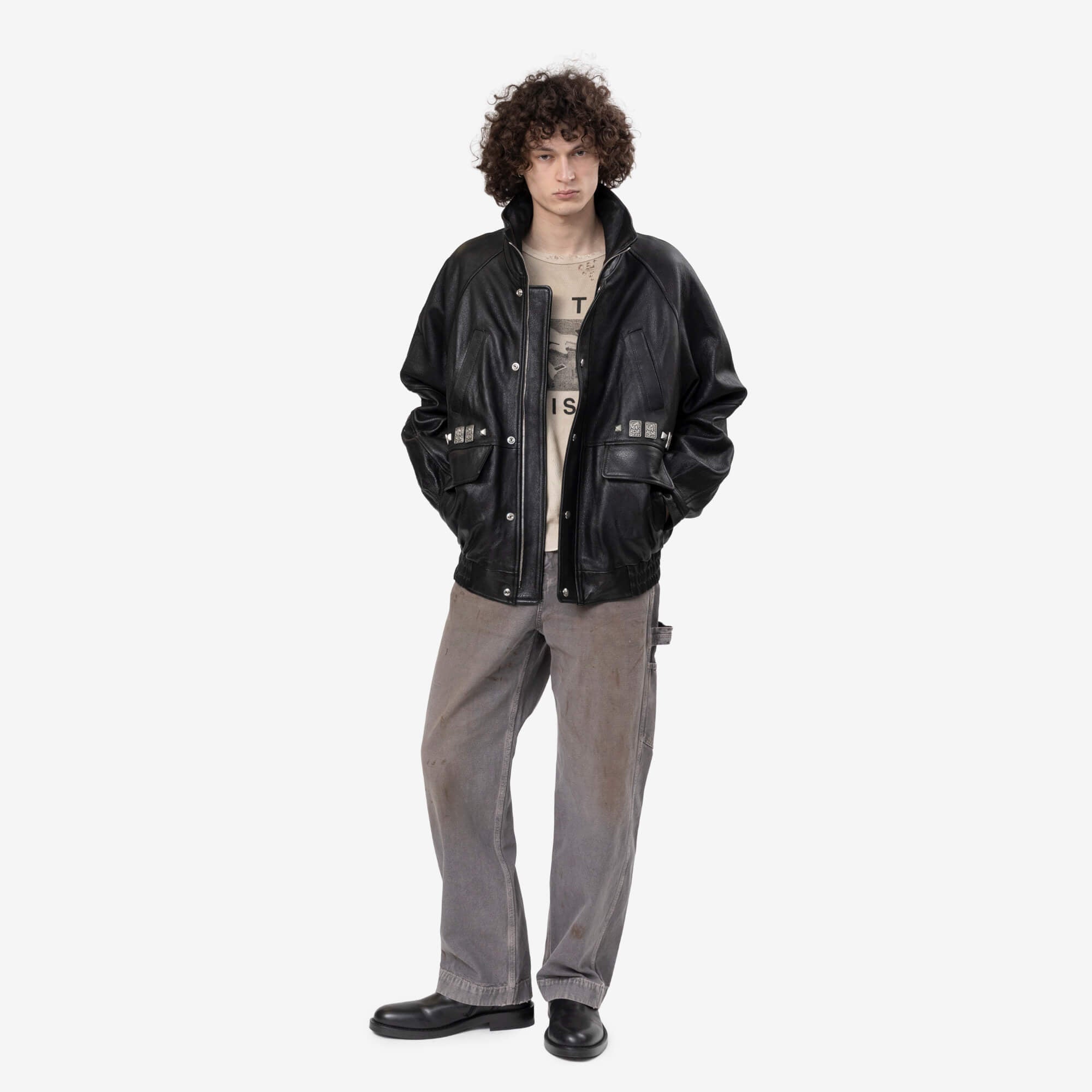 Enfants Riches Deprimes Prince Phillips Childhood Studded Jacket Black - 2