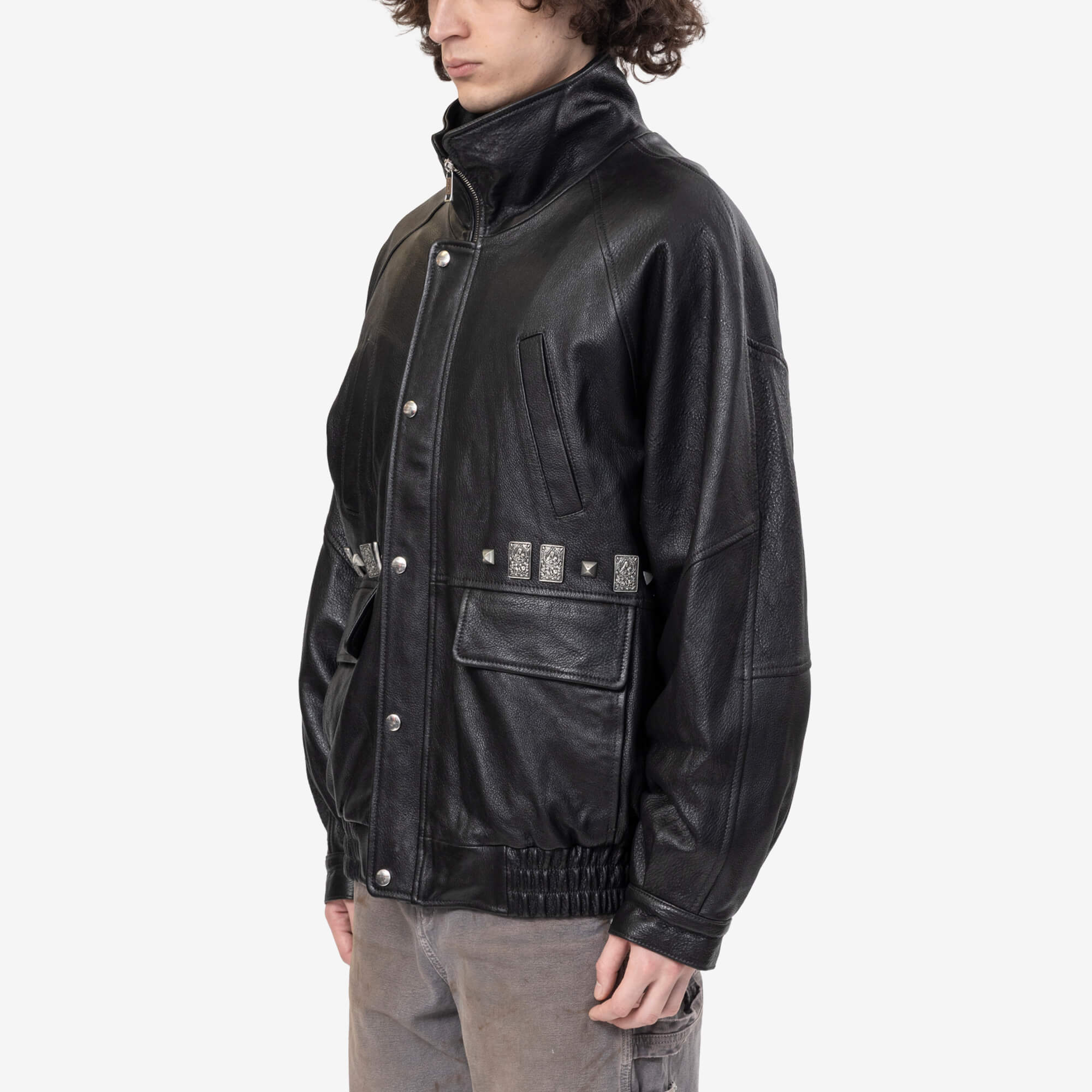 Enfants Riches Deprimes Prince Phillips Childhood Studded Jacket Black - 3