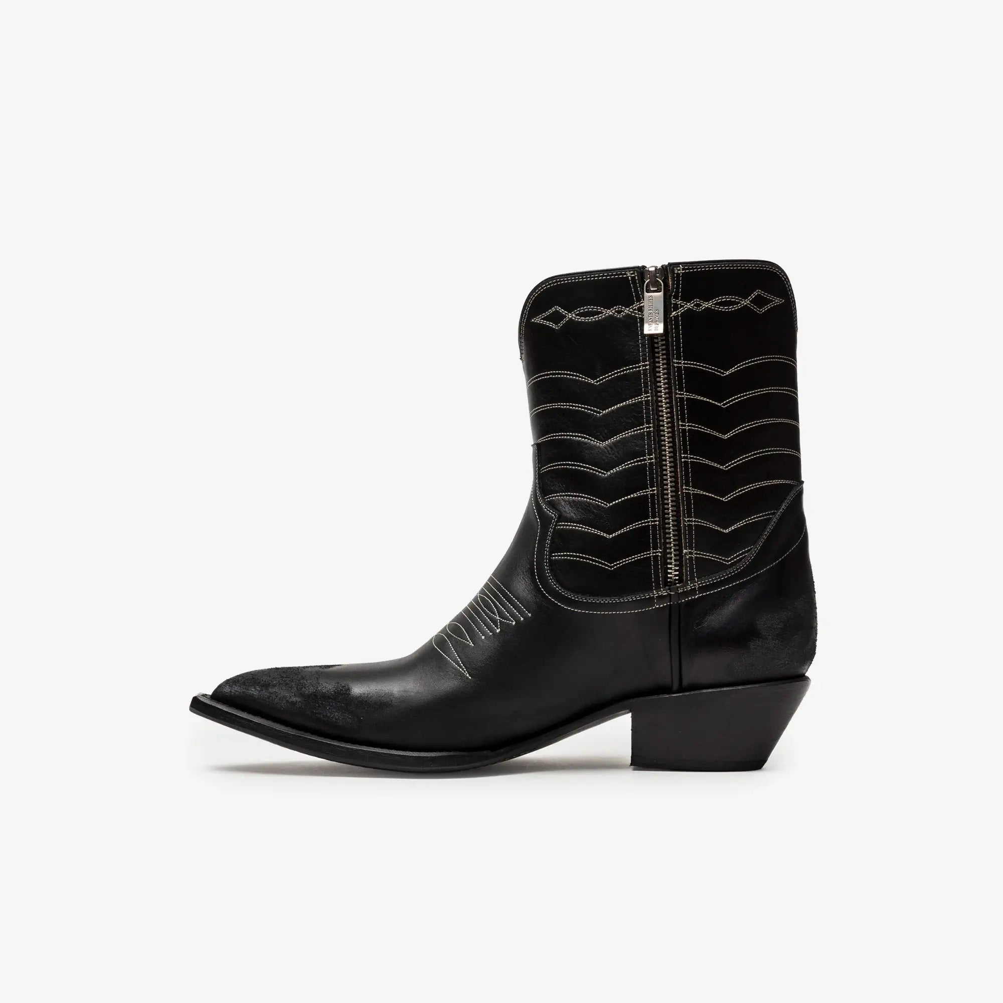 Enfants Riches Deprimes Split Ends Cut Off Cowboy Boots Black - 4