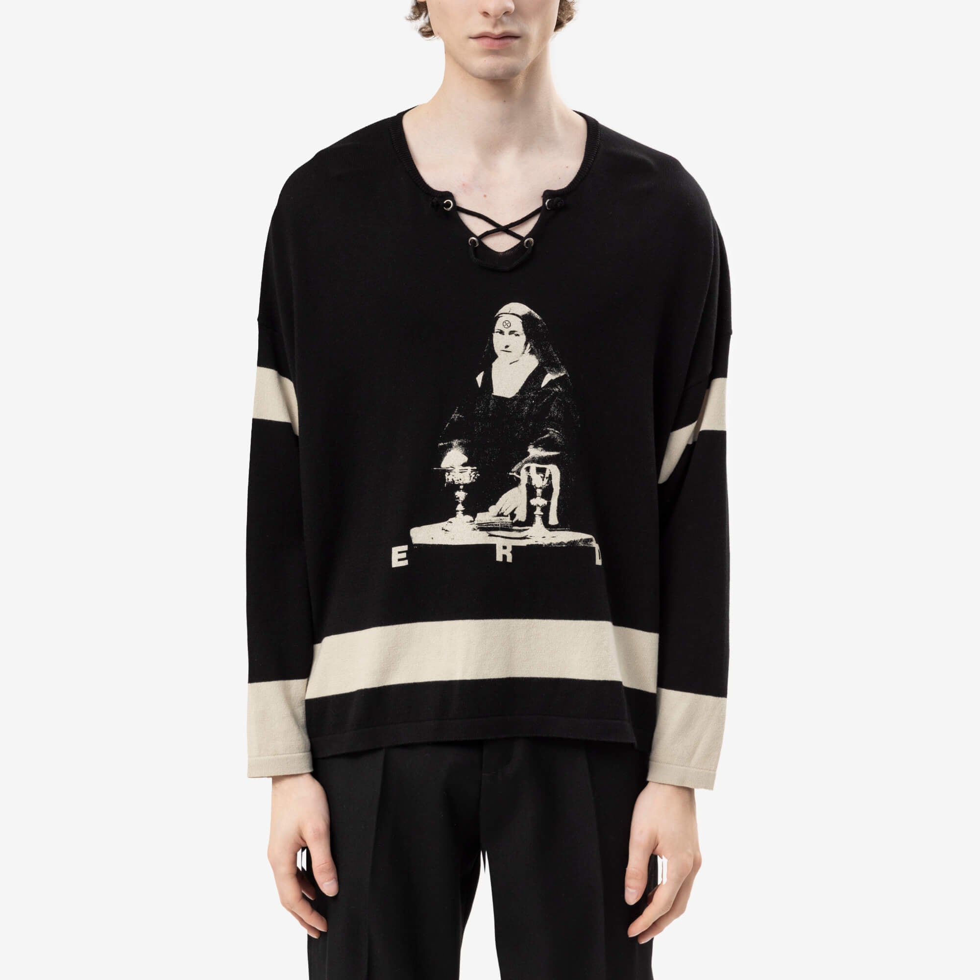 Enfants Riches Deprimes They Broke Me Hockey Jersey Sweater Black/Stone-1