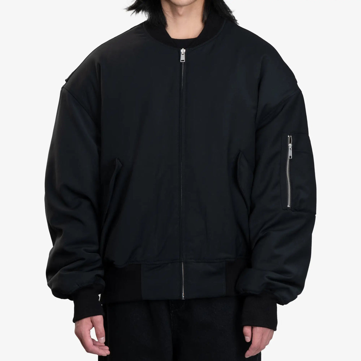 Entire Studios Broad Wool Bomber Jacket Black Entire Studios Broad Wool Bomber Jacket Black