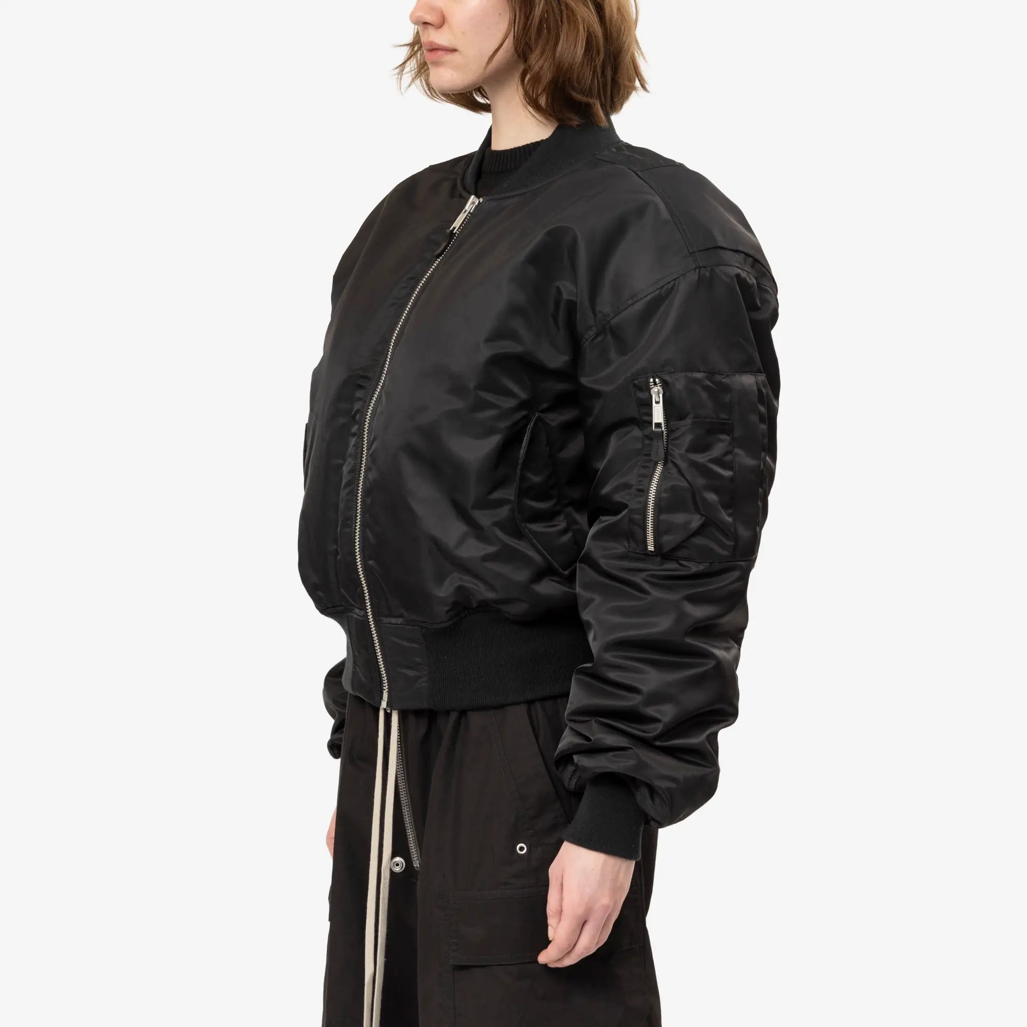 Entire Studios Cropped Broad Bomber Oil - 3