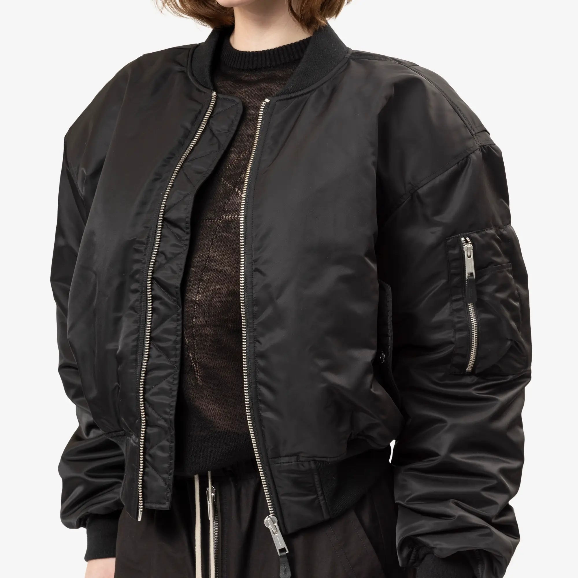 Entire Studios Cropped Broad Bomber Oil - 5