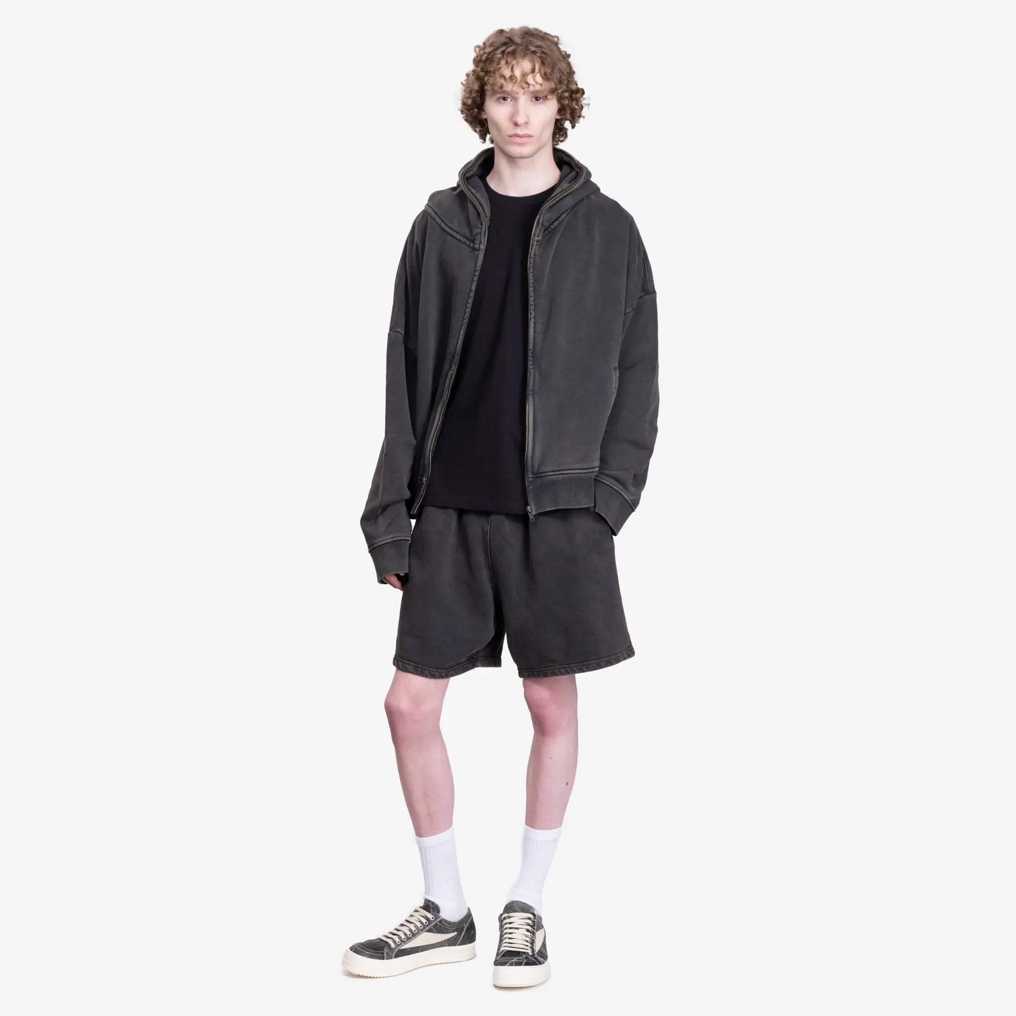 Entire Studios Eternal Zip Hoody Washed Black - 2