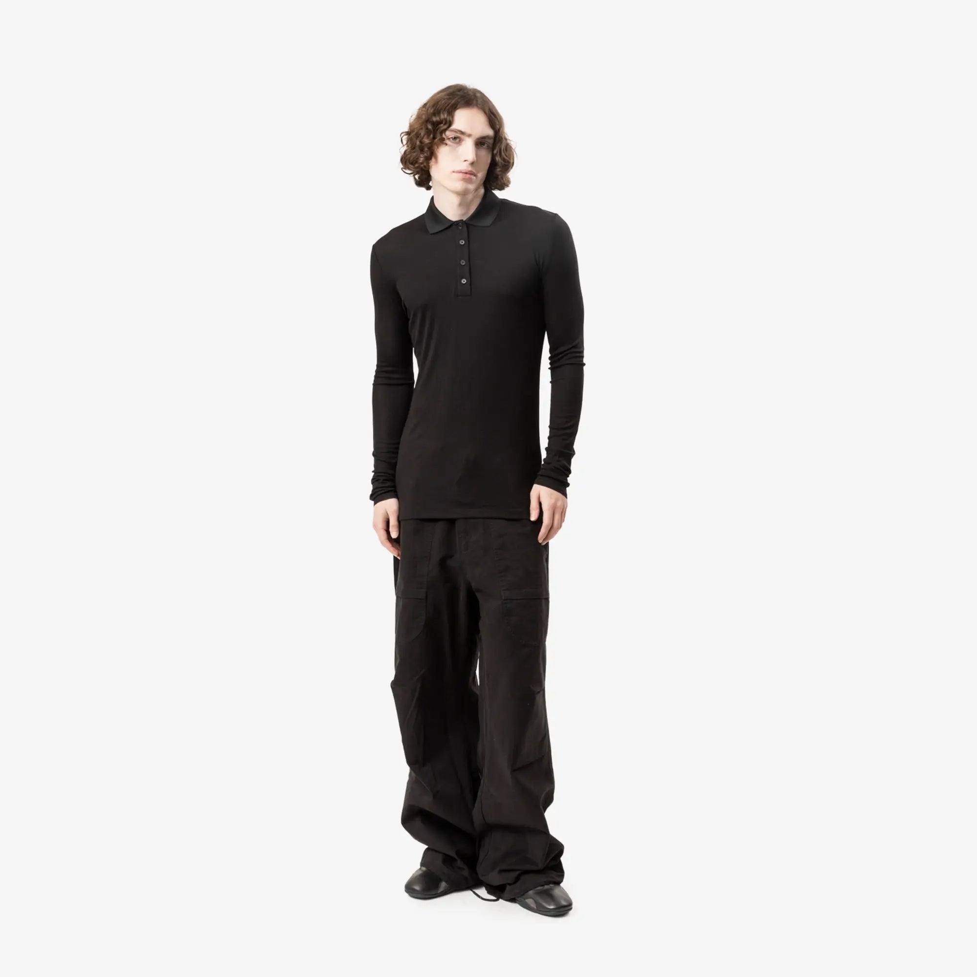 Entire Studios Long Sleeve Polo Black - 2
