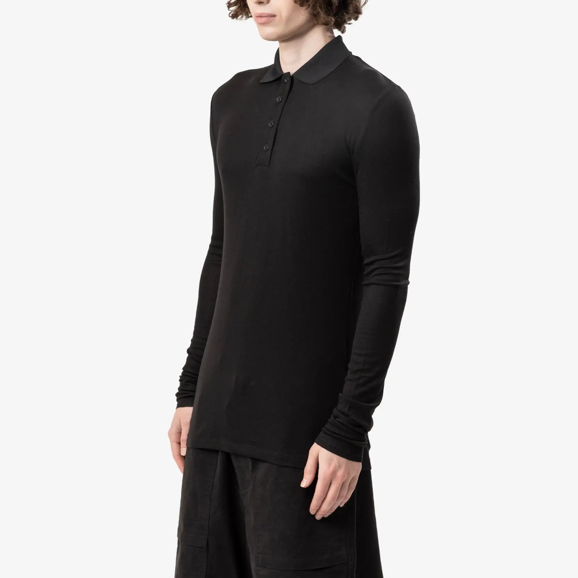 Entire Studios Long Sleeve Polo Black - 3