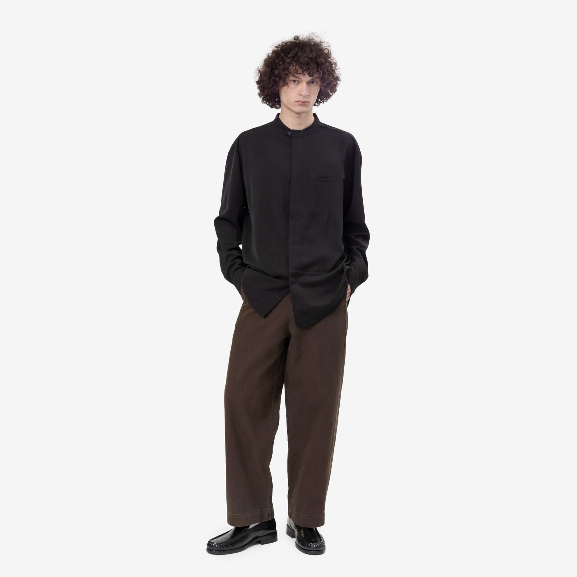 Entire Studios Mao Dart Shirt Black - 2