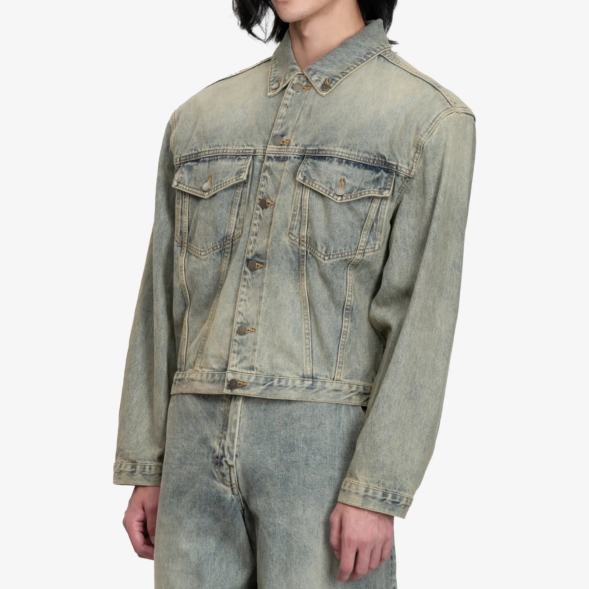 Photo of Entire Studios Shrunken Denim Jacket - 3