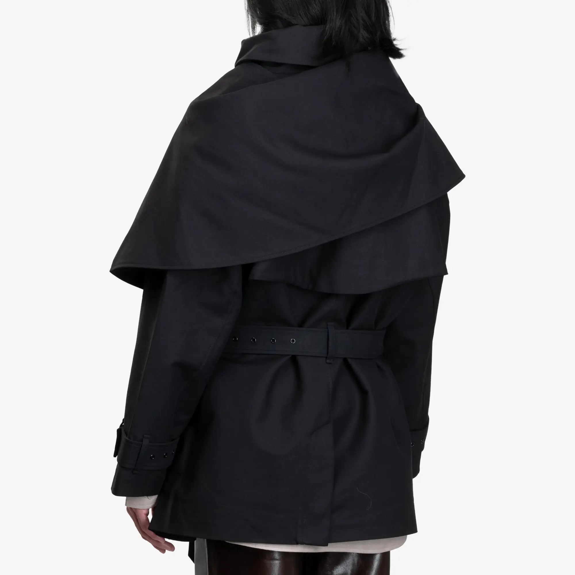 Entire Studios Unisex Mini Scarf Coat Black - 4