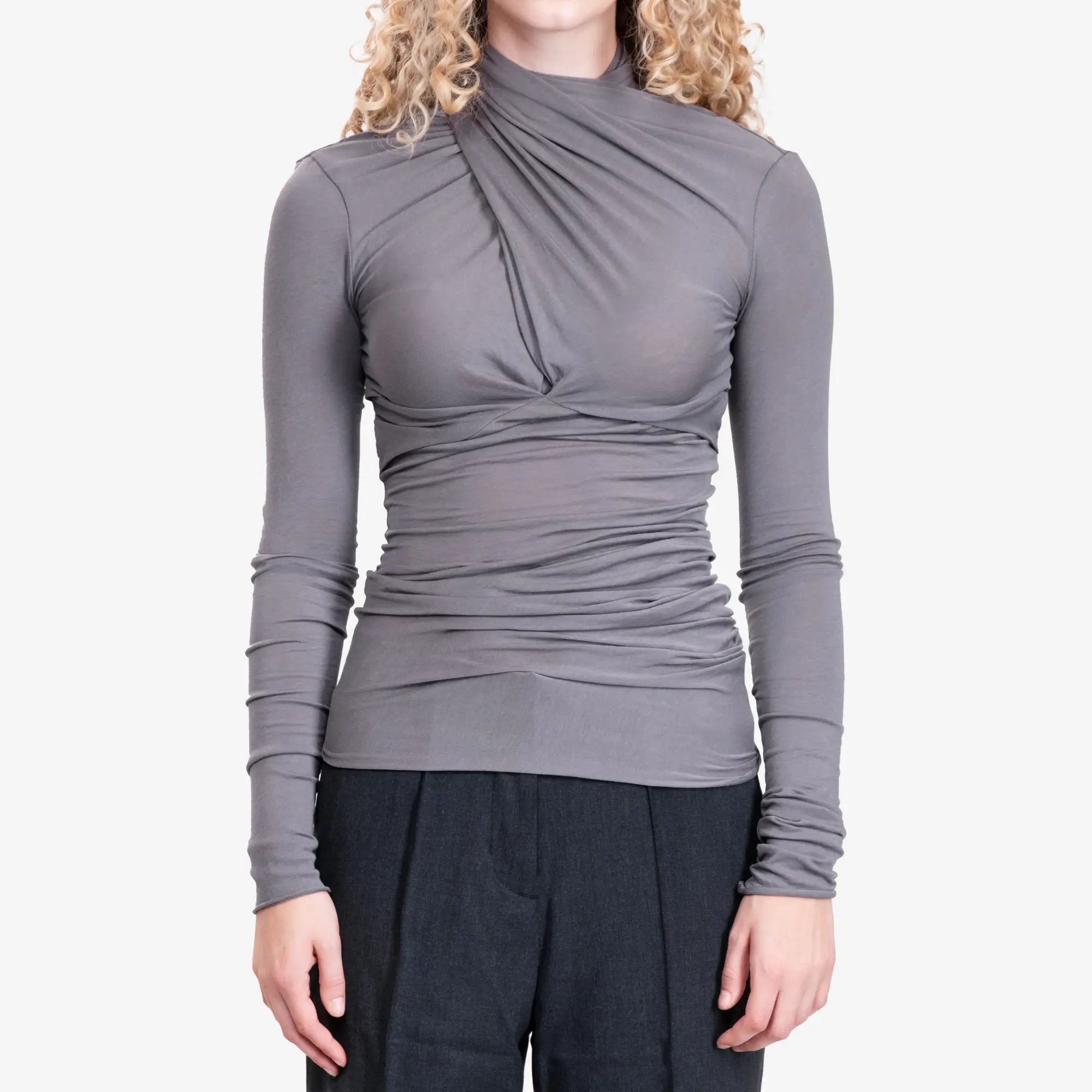 Entire Studios Womens Gres Top Deep Grey - 1