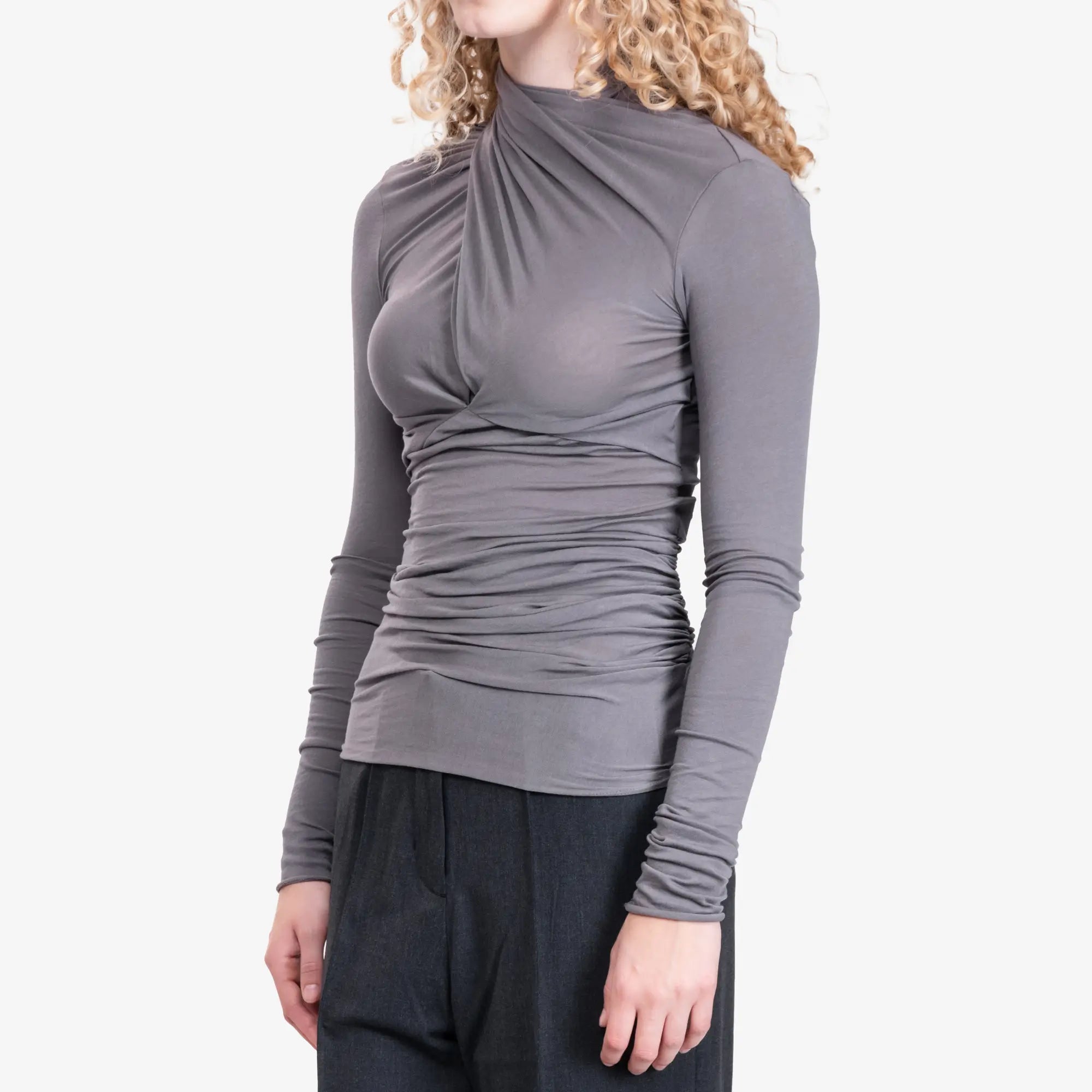 Entire Studios Womens Gres Top Deep Grey - 3