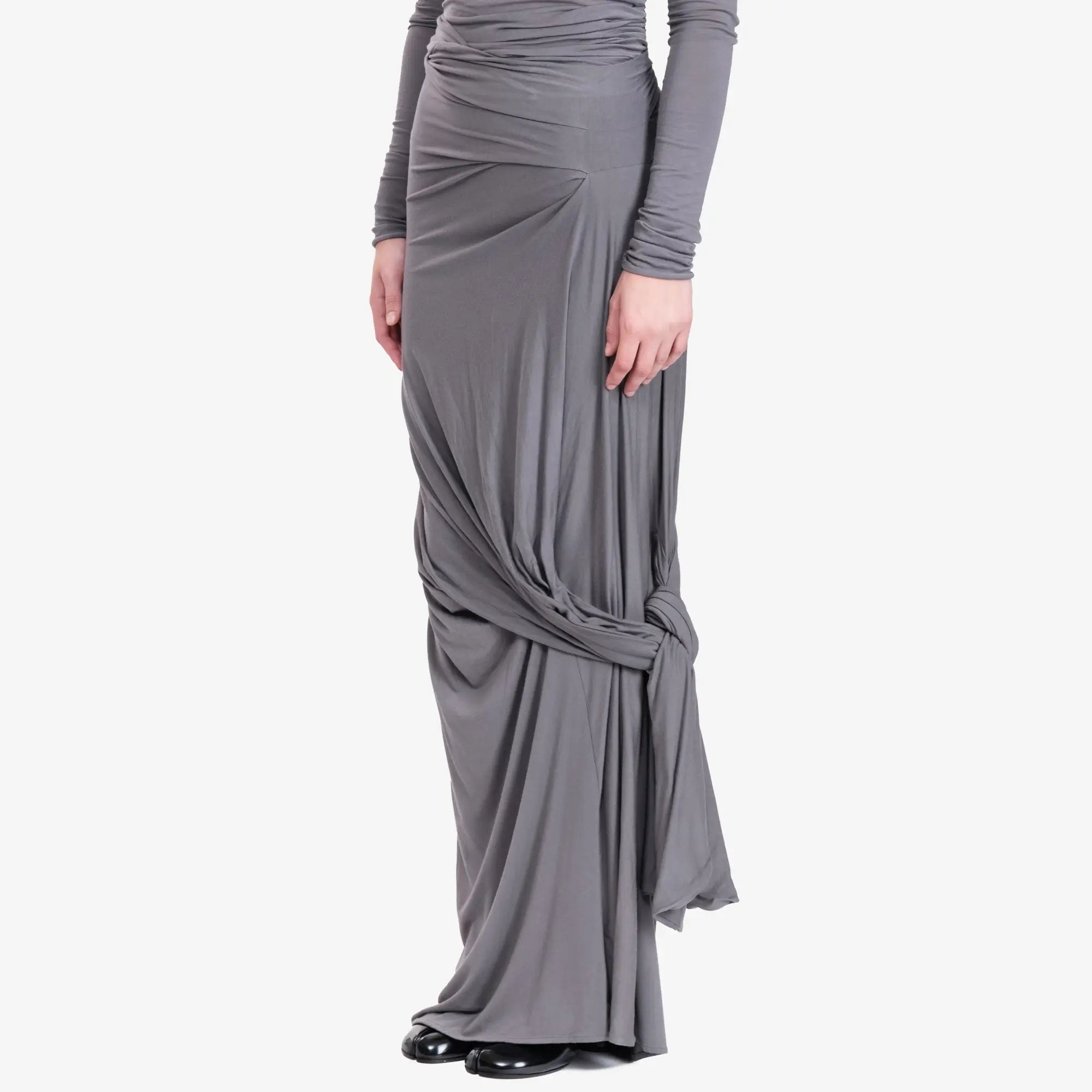 Entire Studios Womens Lumiere Scarf Skirt Deep Grey - 3