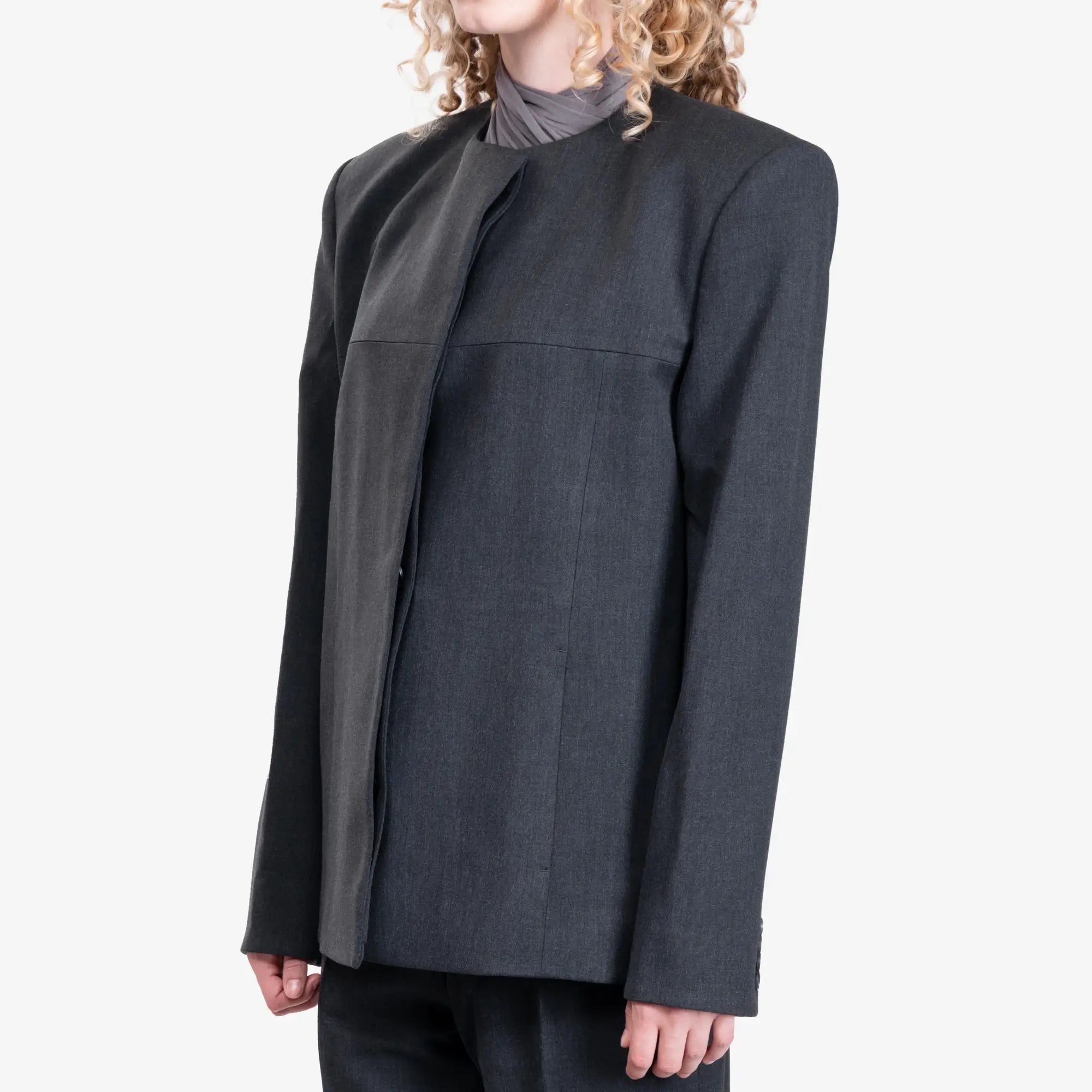 Entire Studios Womens Oblong Tailored Jacket Graphite - 3