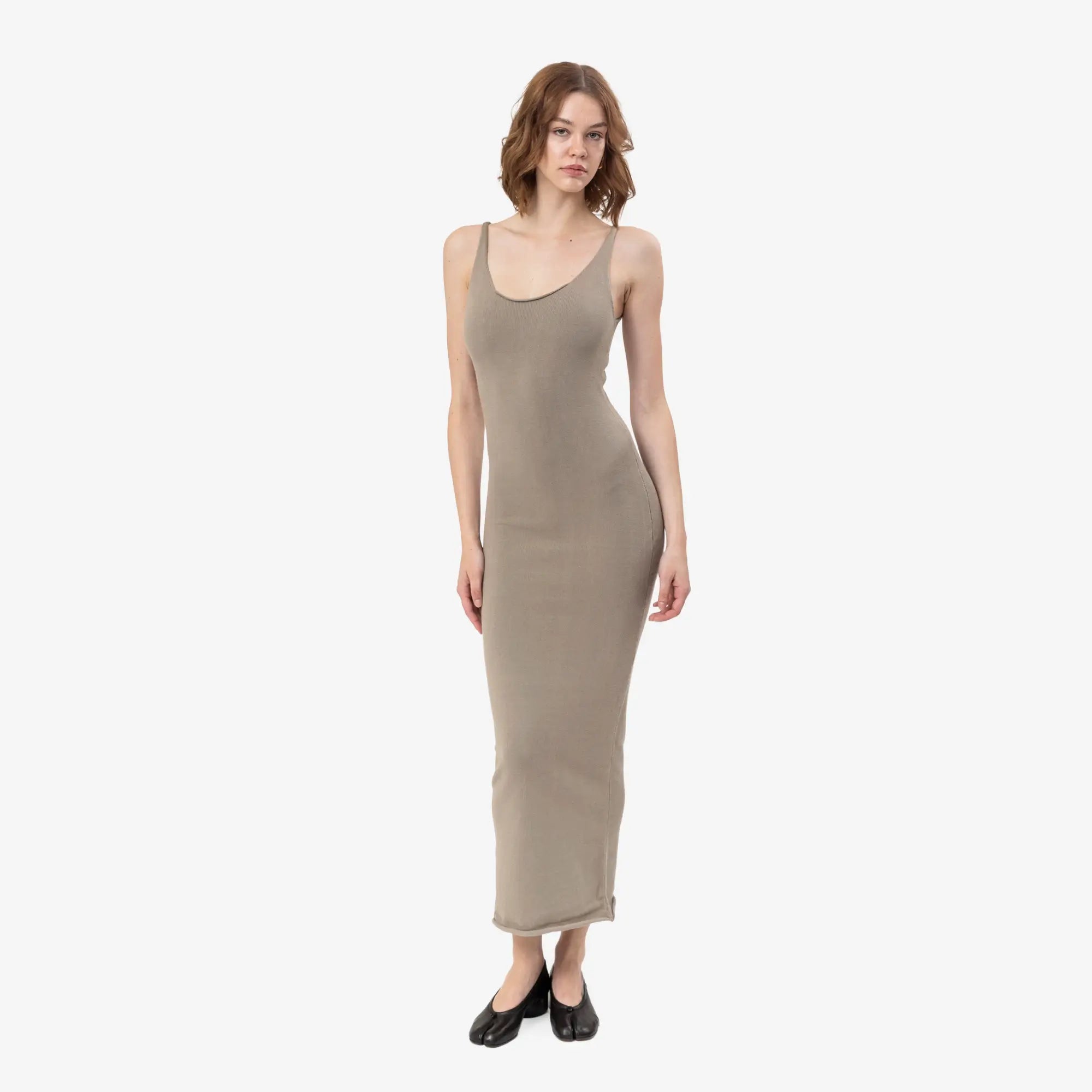 Entire Studios Womens Raw Knit Midi Dress Clay - 2