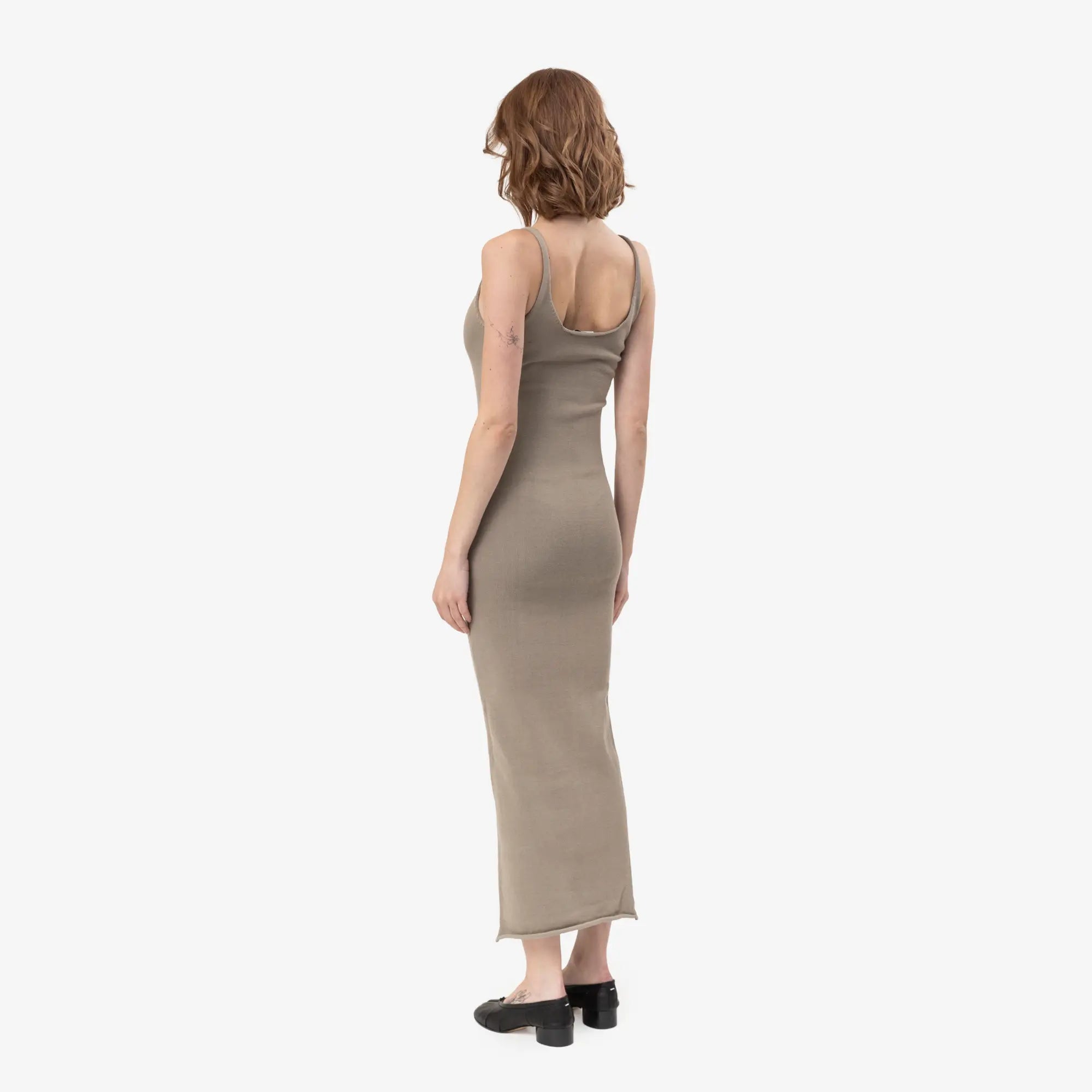 Entire Studios Womens Raw Knit Midi Dress Clay - 4