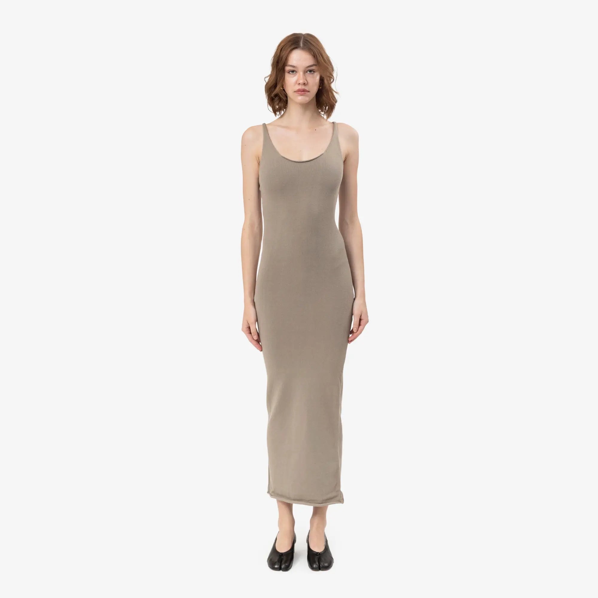 Entire Studios Womens Raw Knit Midi Dress Clay - 1