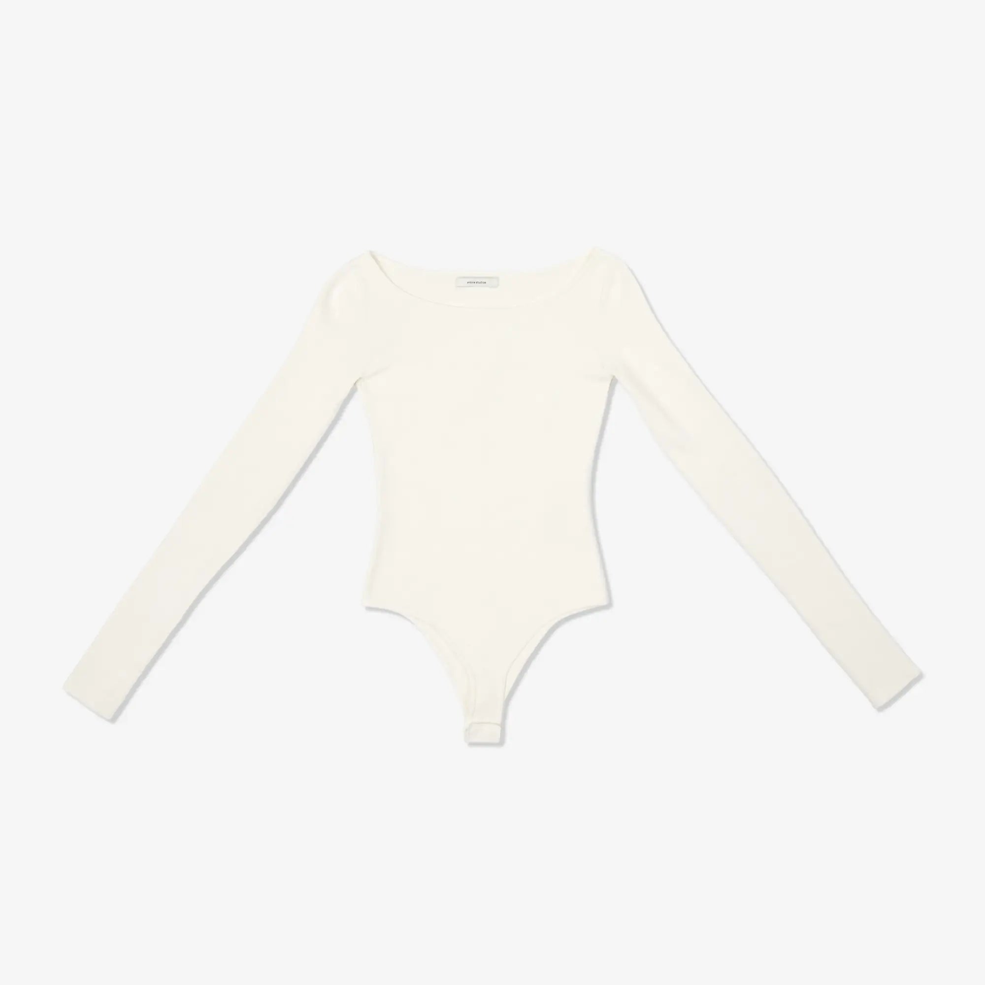 Entire Studios Womens Scoop Neck Bodysuit Off White - 1